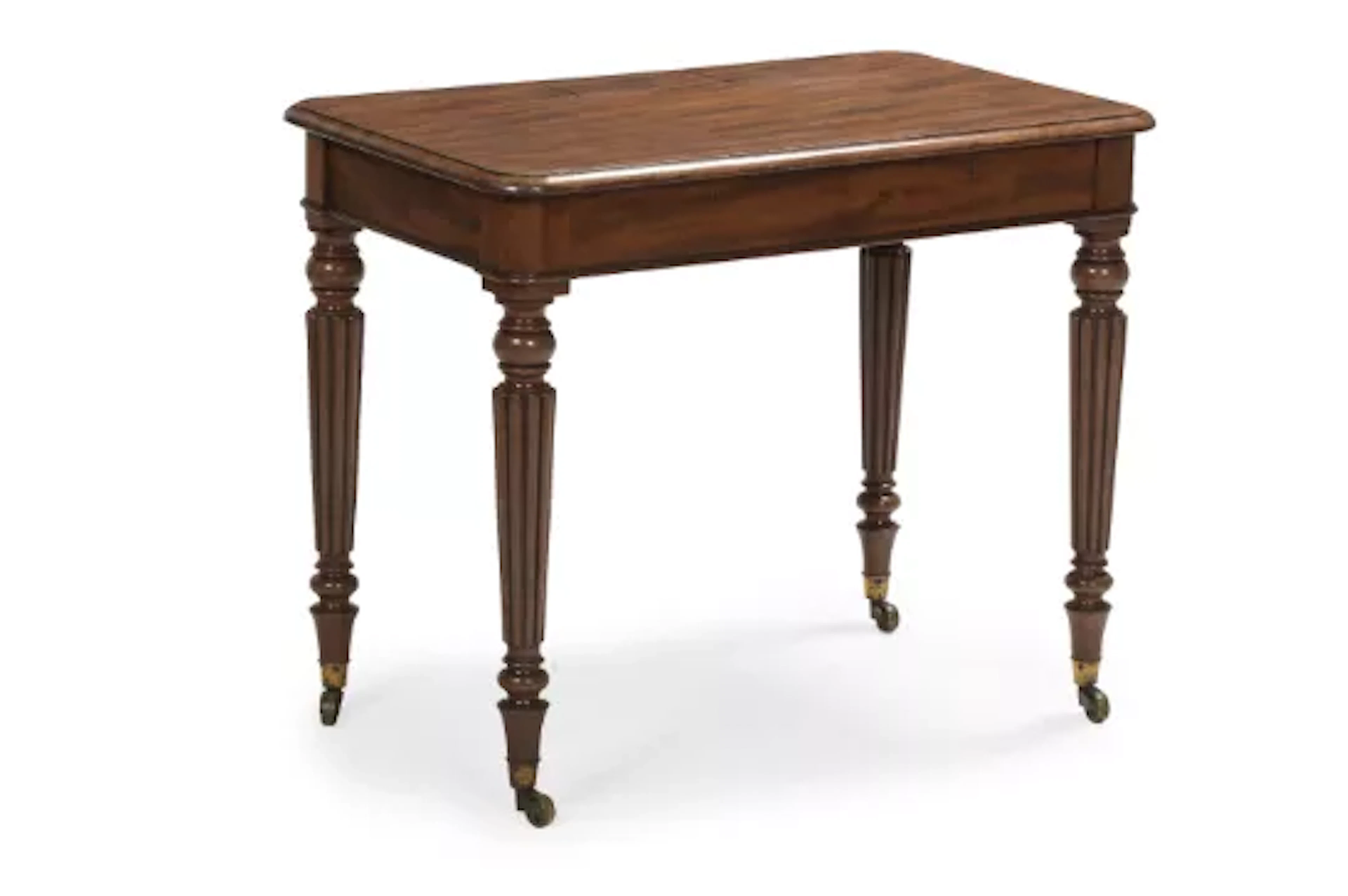 A REGENCY MAHOGANY CHAMBER TABLE, IN THE MANNER OF GILLOWS, CIRCA 1815