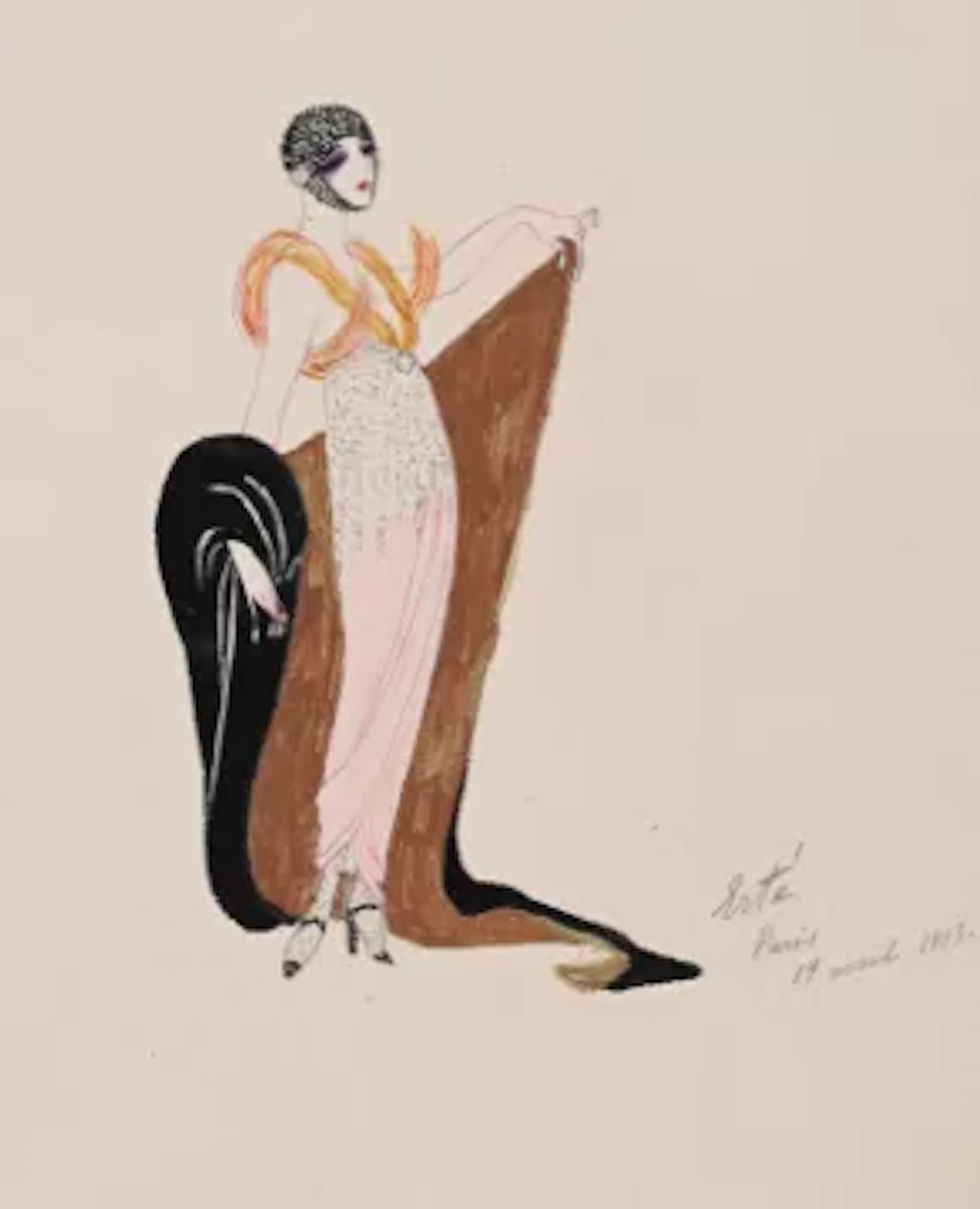 λ ERTÉ (FRENCH, 1892-1990), 'PARADISE' FASHION DESIGN, 1913