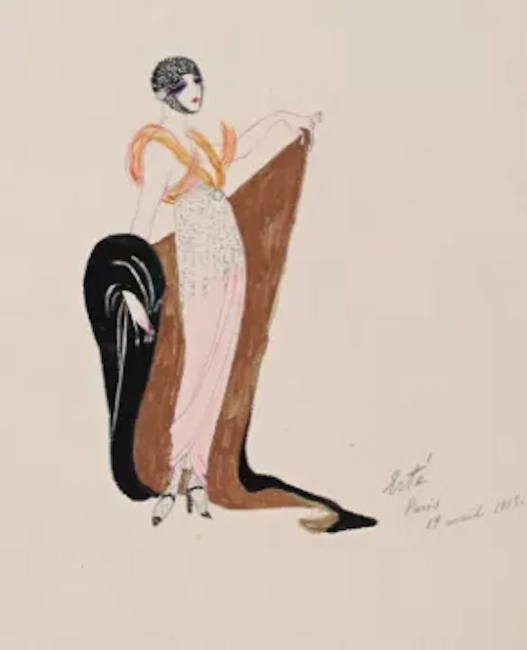 λ ERTÉ (FRENCH, 1892-1990), 'PARADISE' FASHION DESIGN, 1913