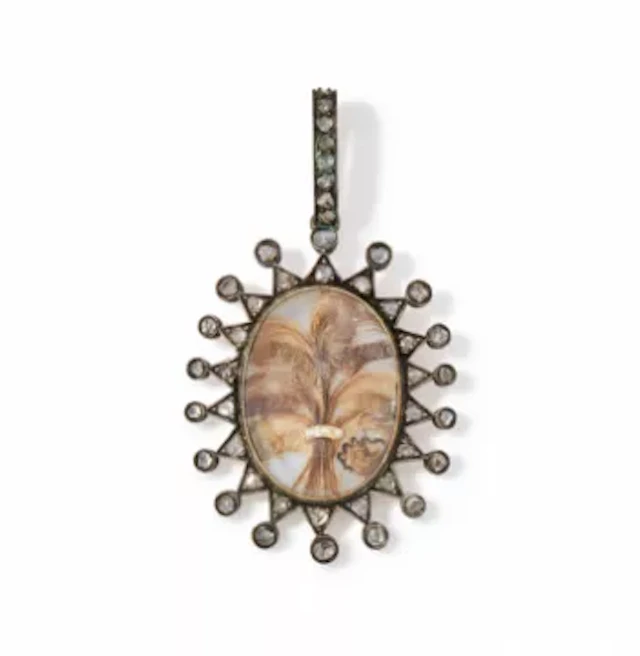 A 19TH CENTURY DIAMOND LOCKET PENDANT