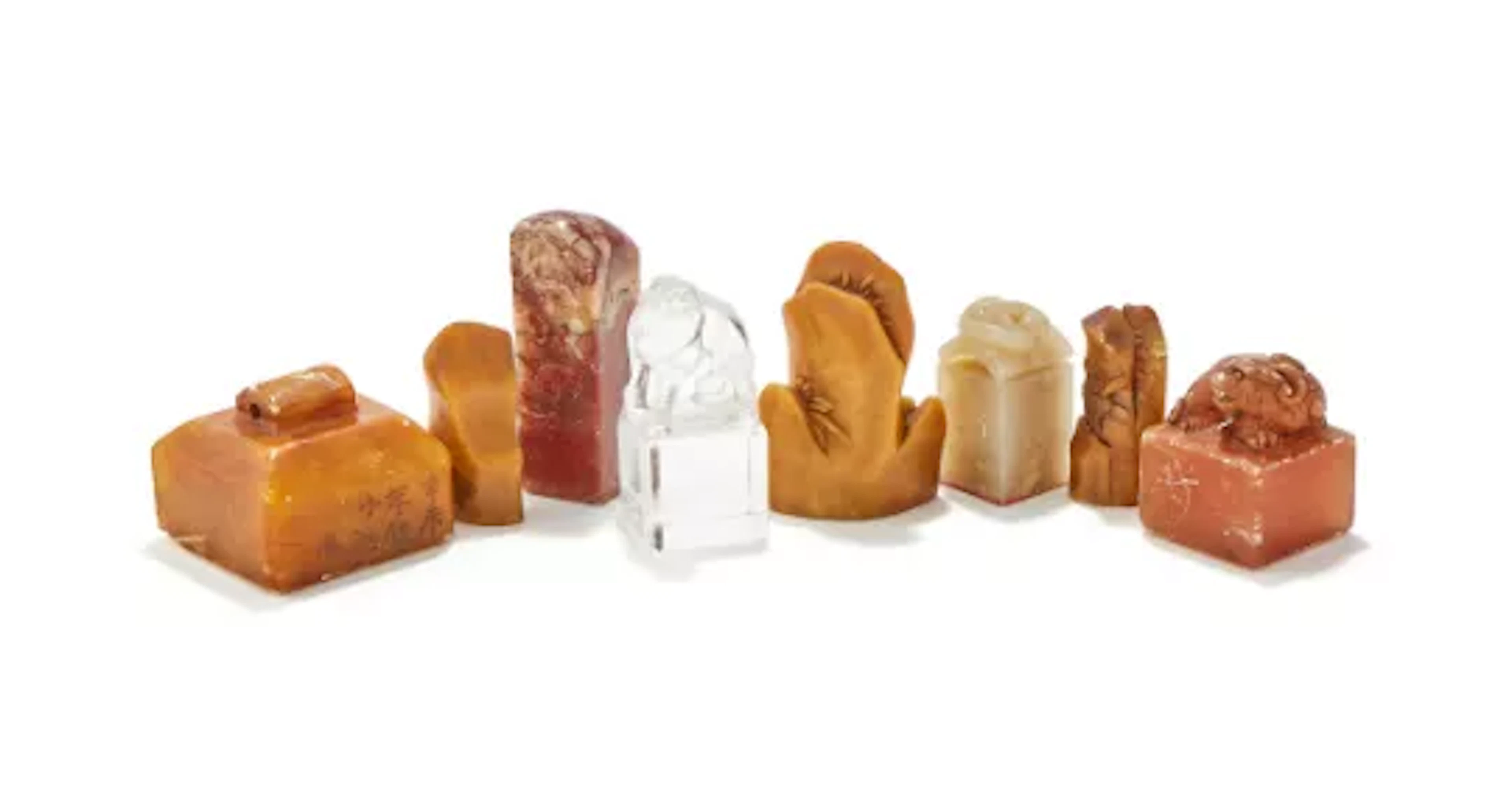 A collection of eight Chinese seals, Qing Dynasty and later