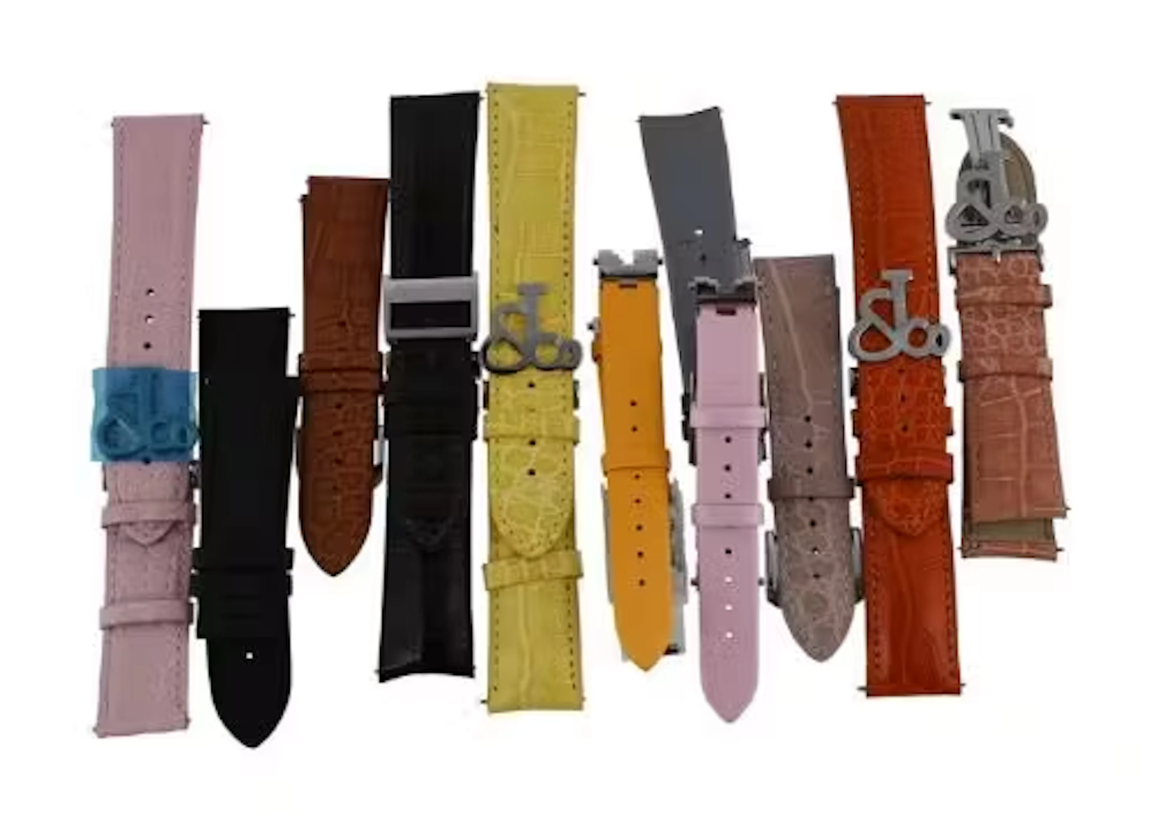 Y JACOB & CO., ELEVEN ASSORTED WATCH STRAPS