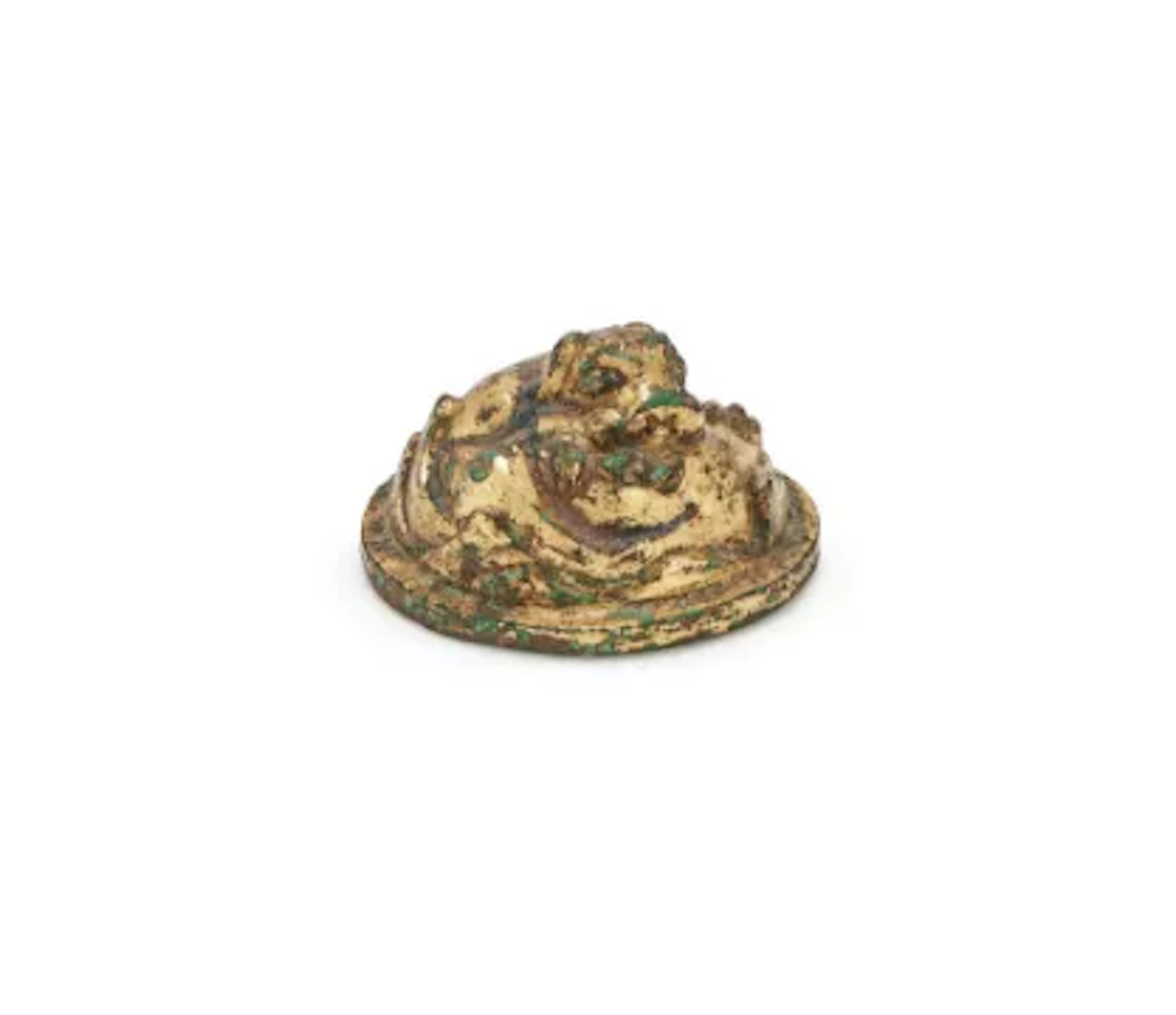 A Chinese gilt bronze paper weight, Han Dynasty (202 BC- 220 AD)