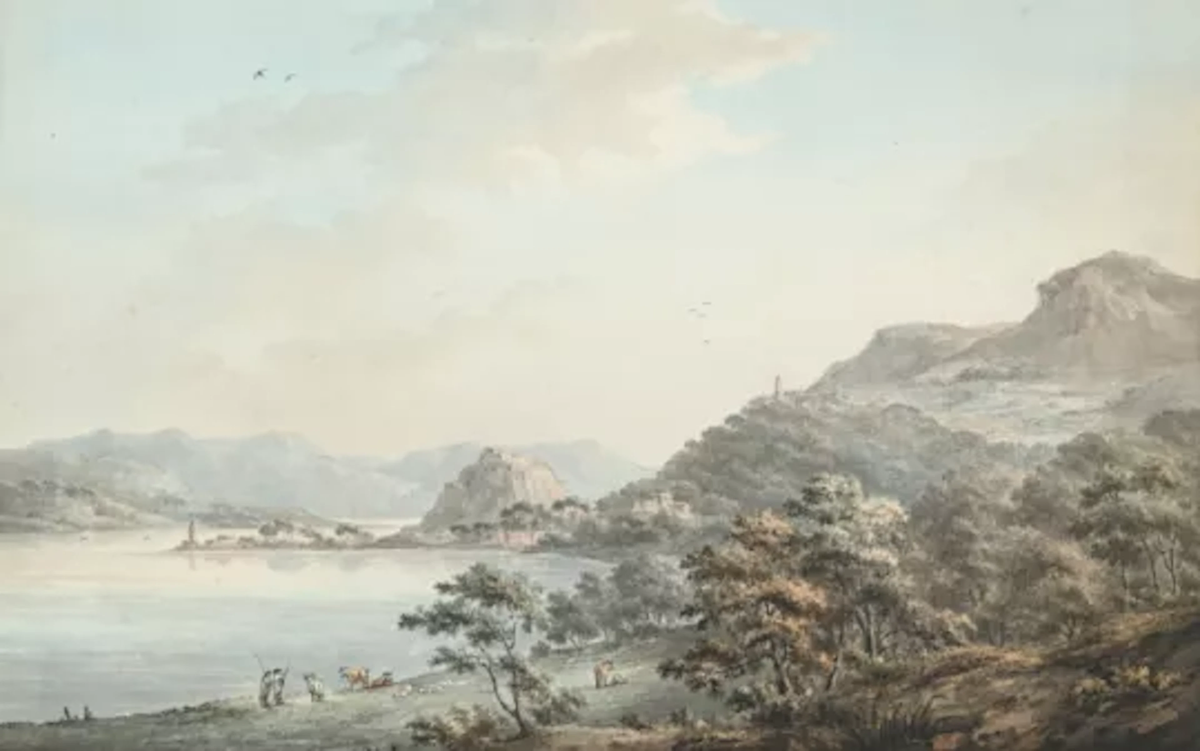 MARY MITFORD (BRITISH C.1770-1850), DUMBARTON CASTLE APPROACHING FROM GLASGOW