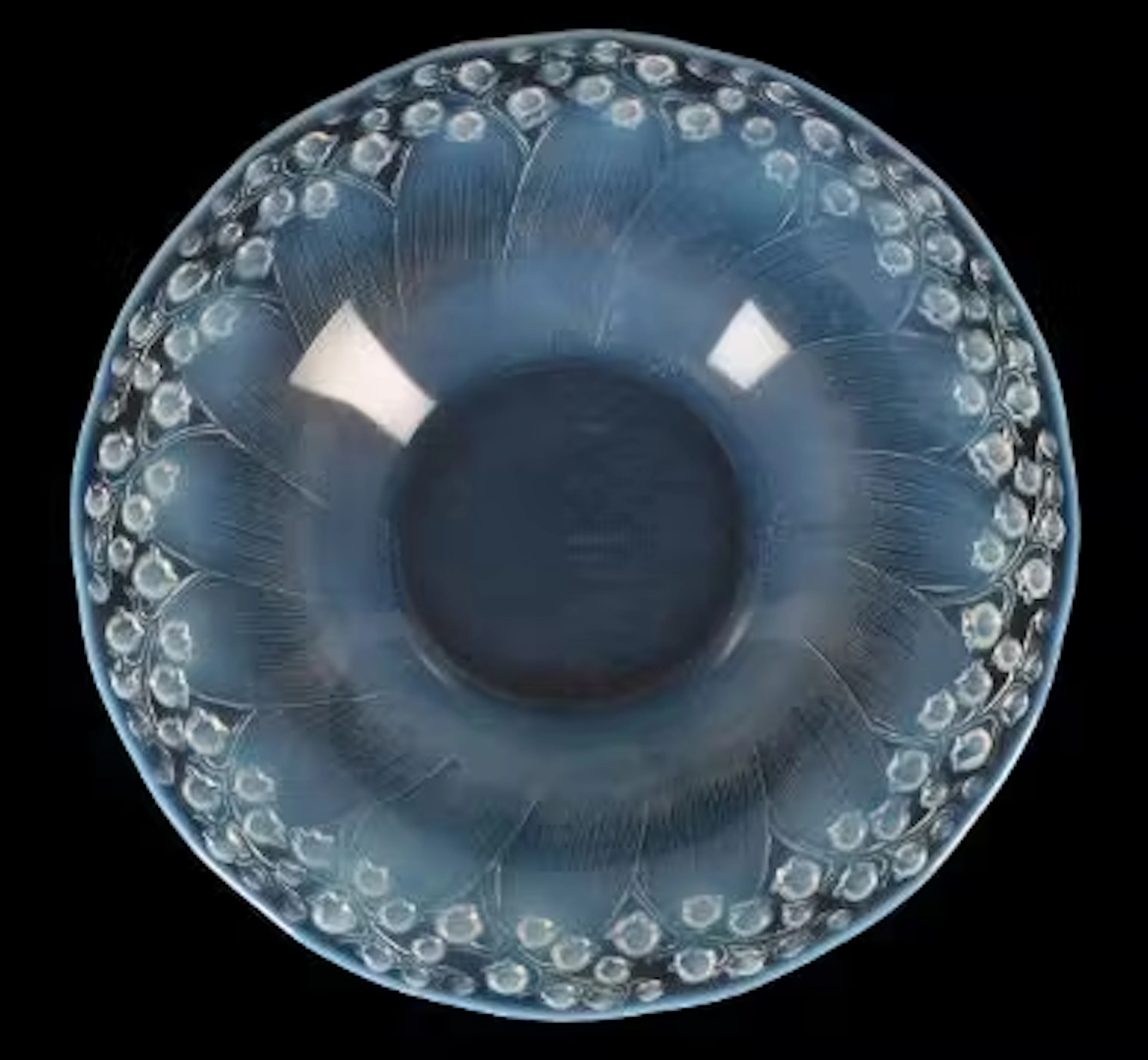 RENÉ LALIQUE (FRENCH, 1860-1945), ‘MUGUET’ BOWL; DESIGNED 1931; PRE 1945