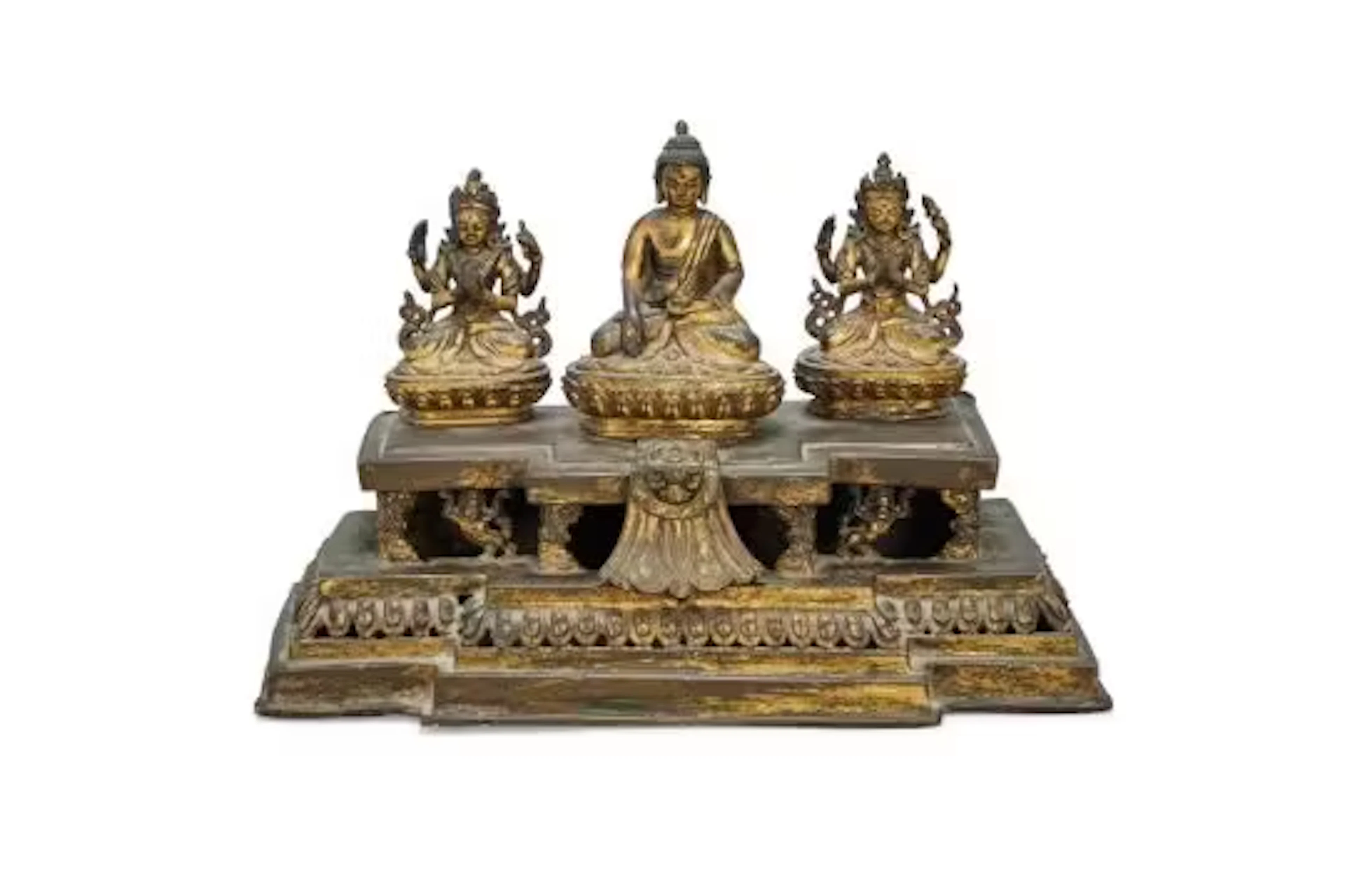 A Nepalese gilt-bronze Shrine
