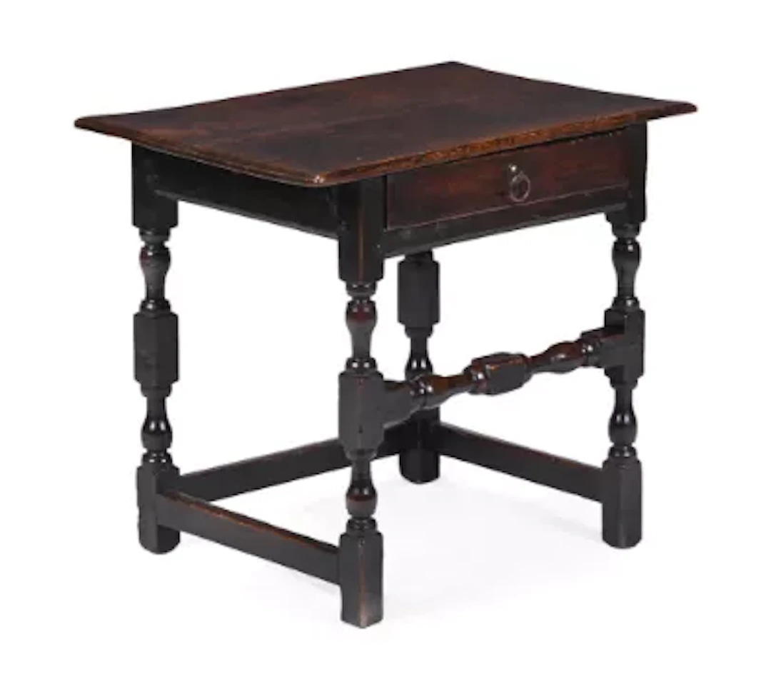 A COMMONWEALTH OAK SIDE TABLE, MID 17TH CENTURY