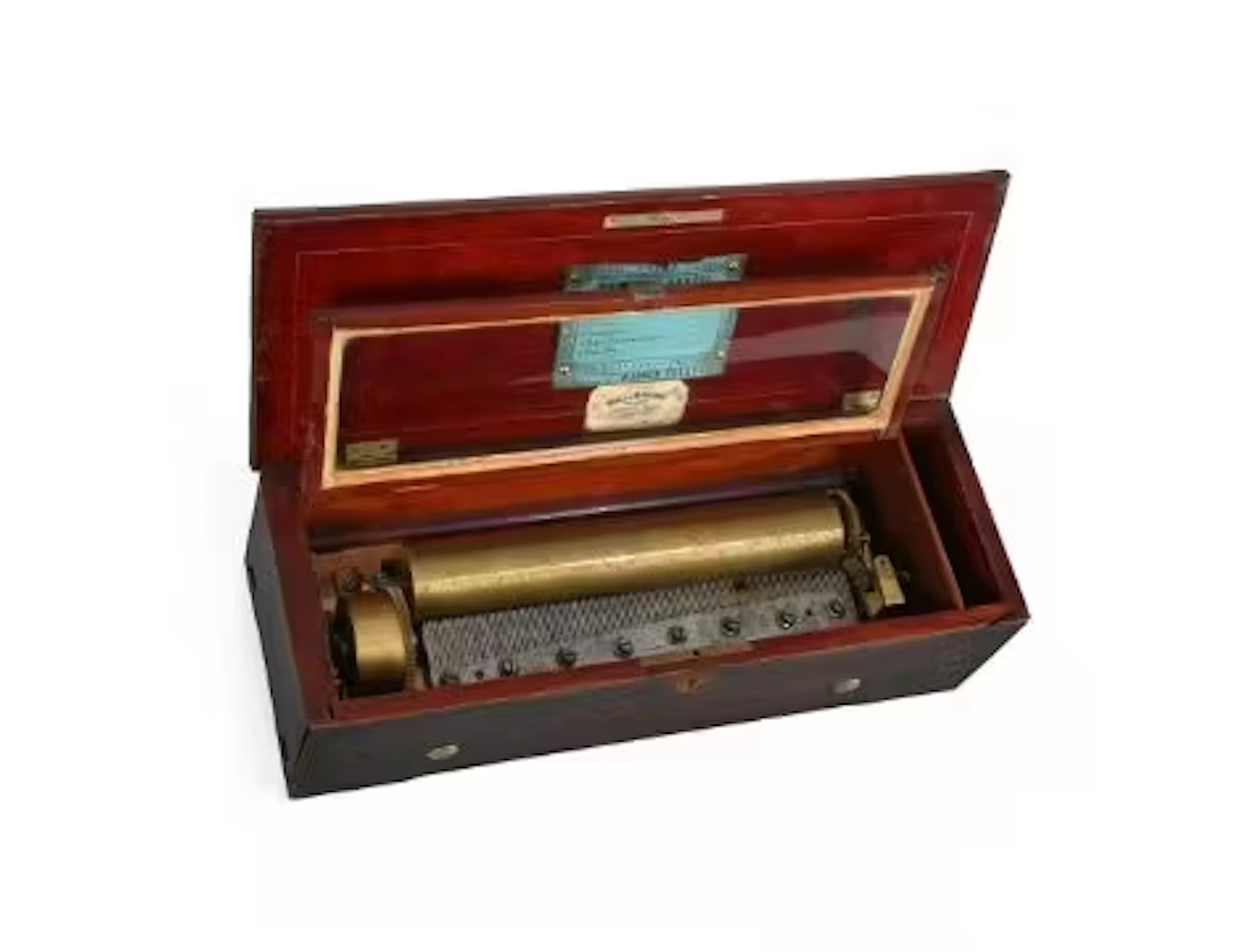 Y A SWISS INLAID ROSEWOOD MUSIC BOX