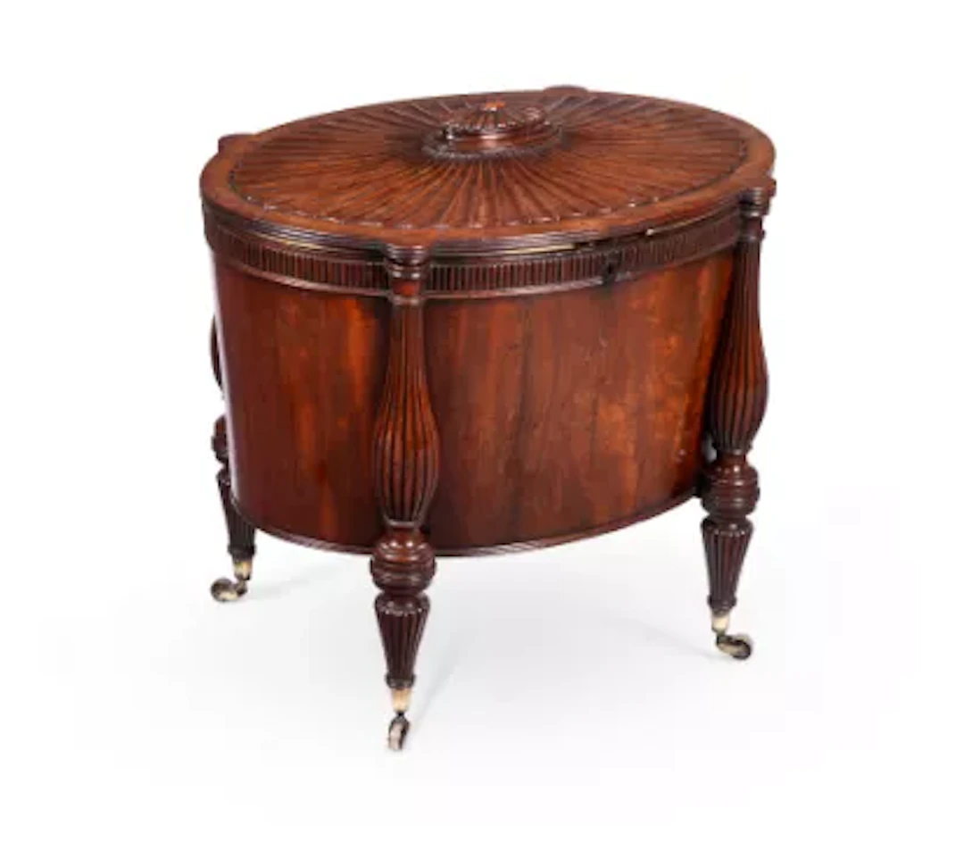 A REGENCY MAHOGANY OVAL WINE COOLER, ATTRIBUTED TO GILLOWS, CIRCA 1815