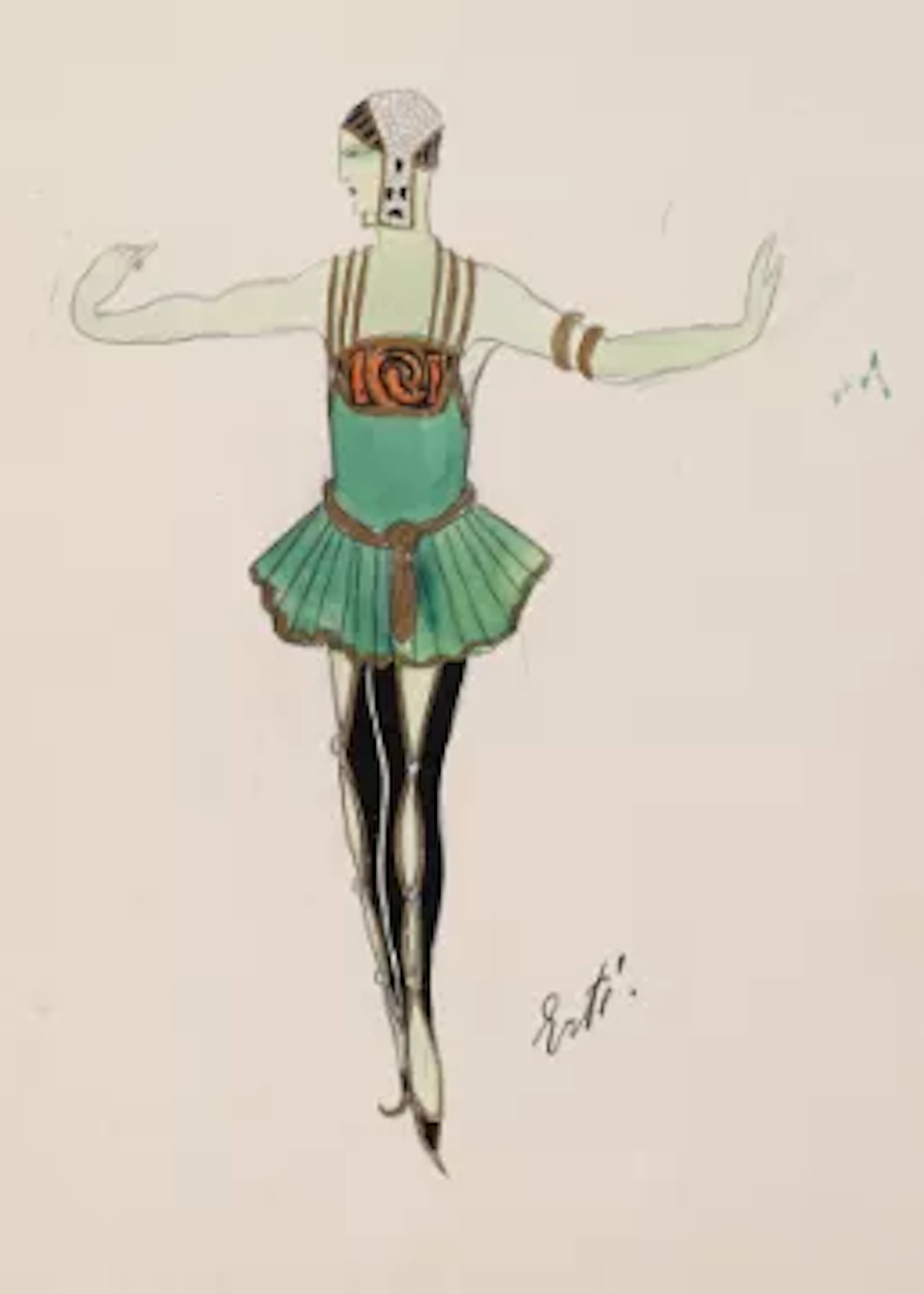 λ ERTÉ (FRENCH, 1892-1990), MALE BALLET COSTUME DESIGN, 1913