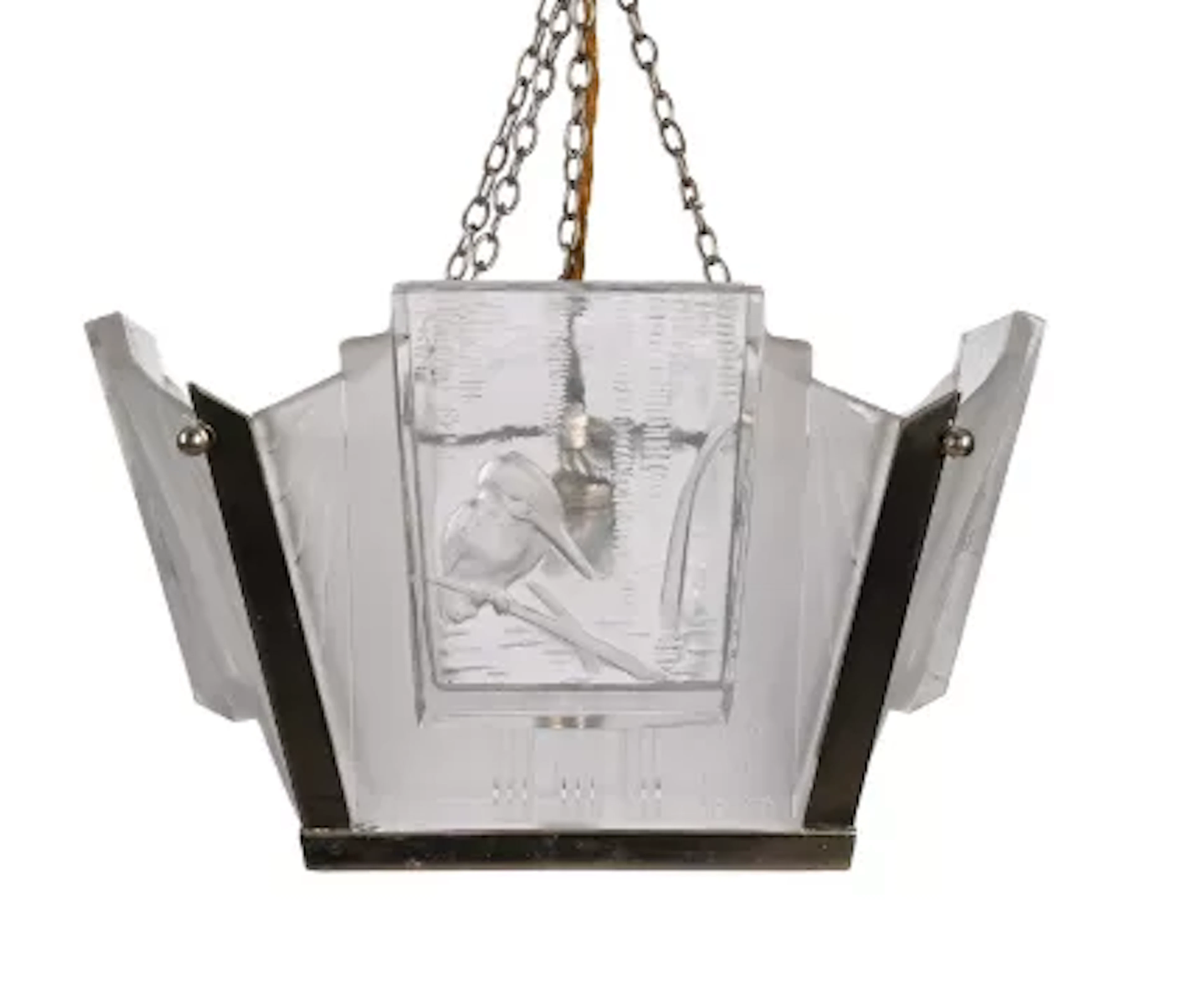 MULLER FRÈRES (FRENCH), AN ART DECO HANGING LIGHT, CIRCA 1930