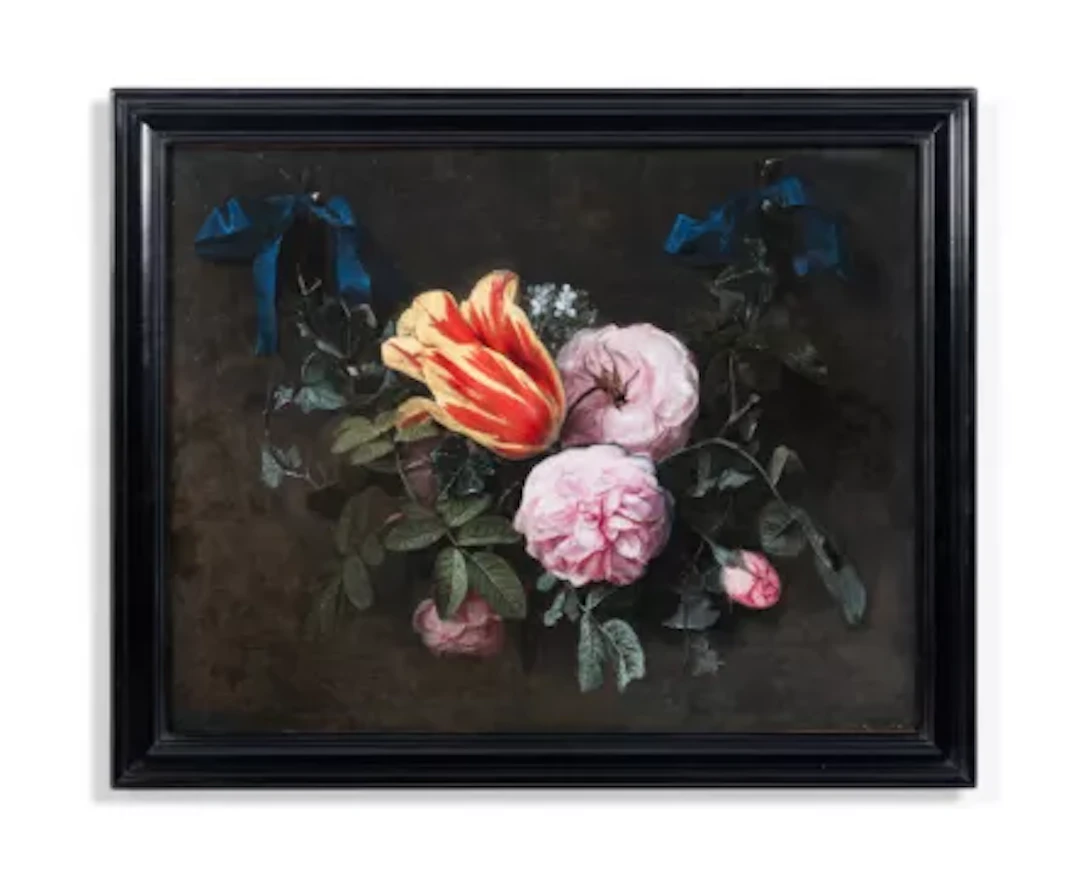 ATTRIBUTED TO CORNELIUS KICK (DUTCH 1634-1681), STILL-LIFE OF A GARLAND