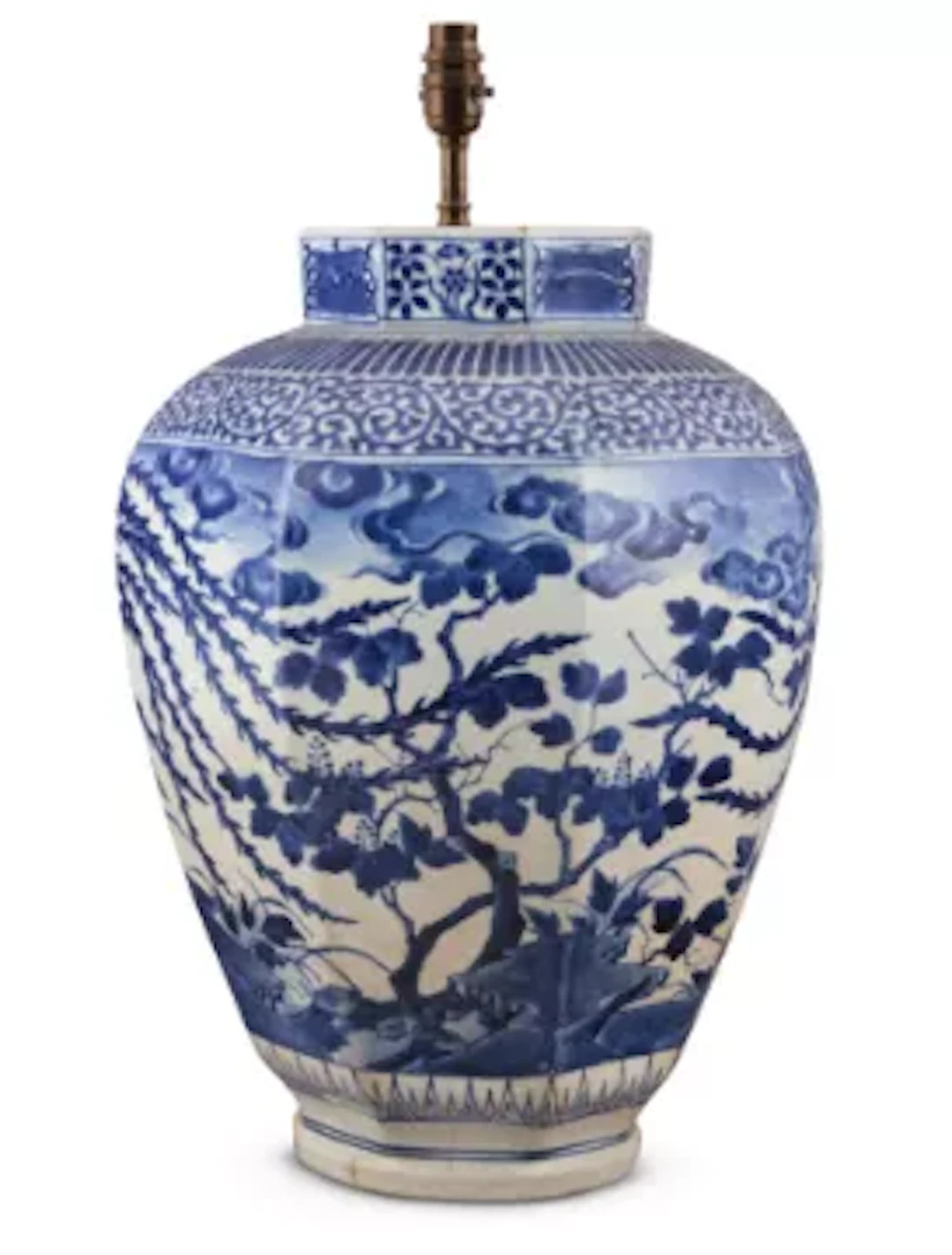 A LARGE JAPANESE BLUE AND WHITE JAR, EDO PERIOD, LATE 17TH CENTURY