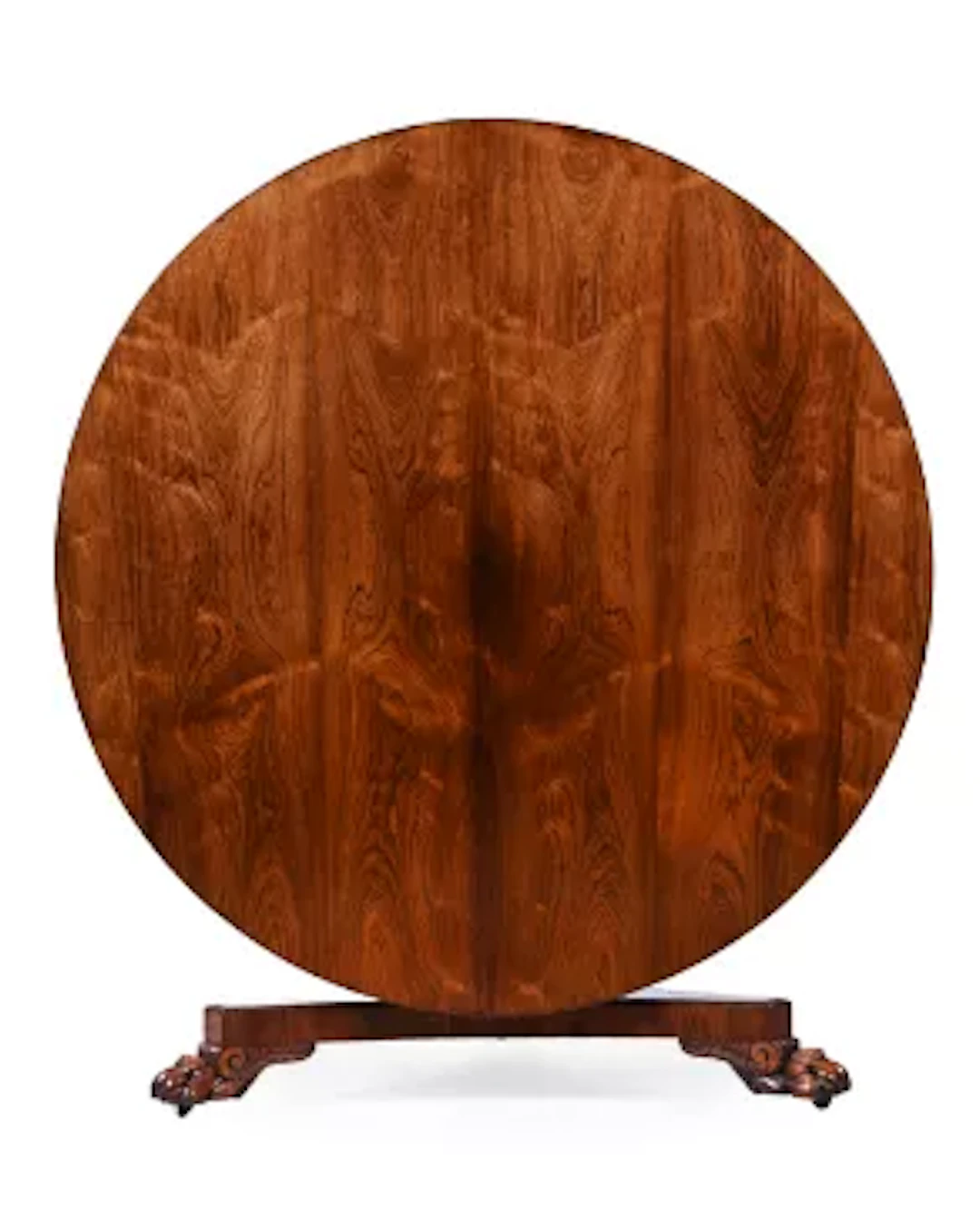 Y A REGENCY CARVED ROSEWOOD CENTRE OR DINING TABLE, IN THE MANNER