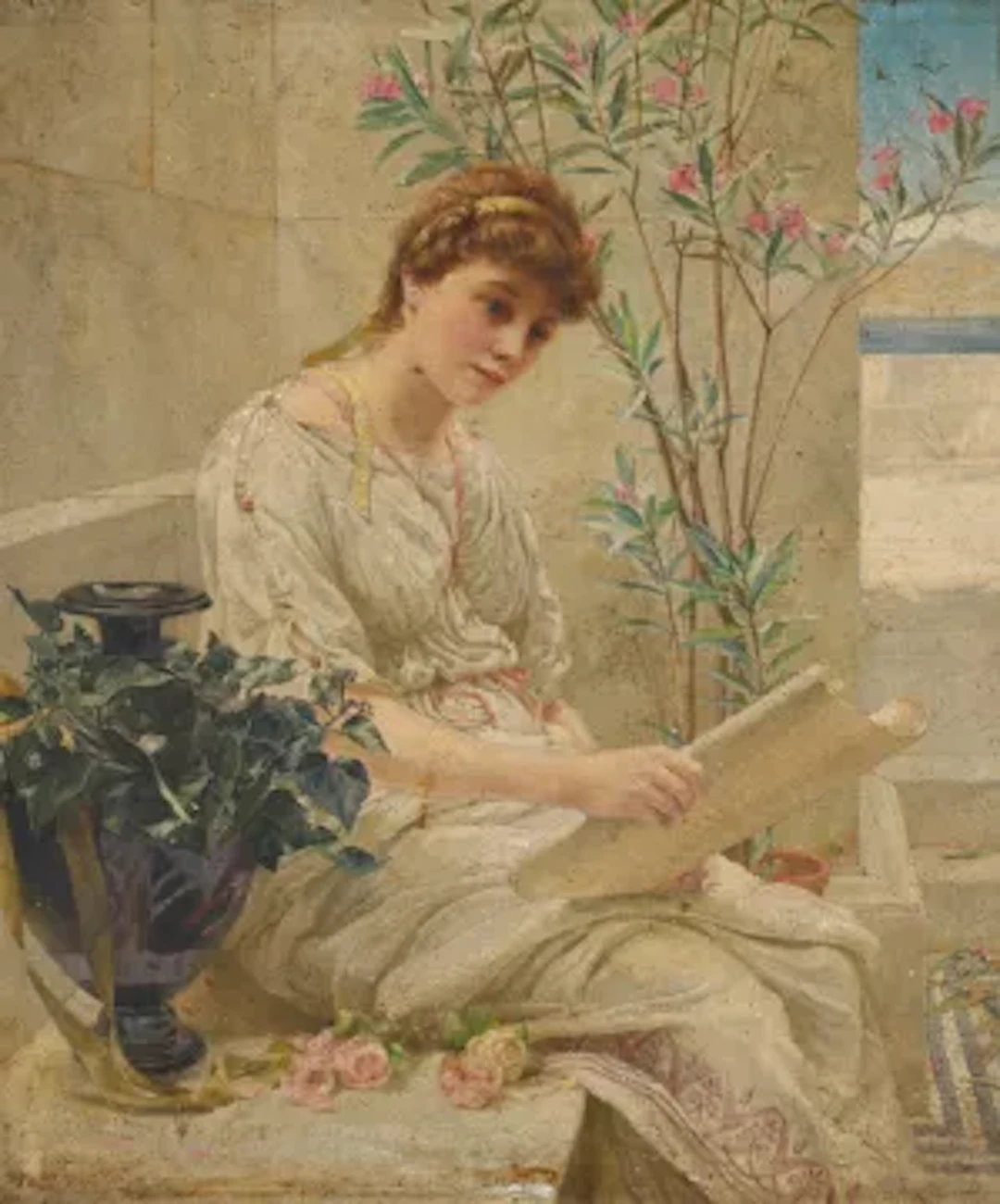 THOMAS WATT CAFÉ (BRITISH 1856-1925), A CLASSICAL MAIDEN