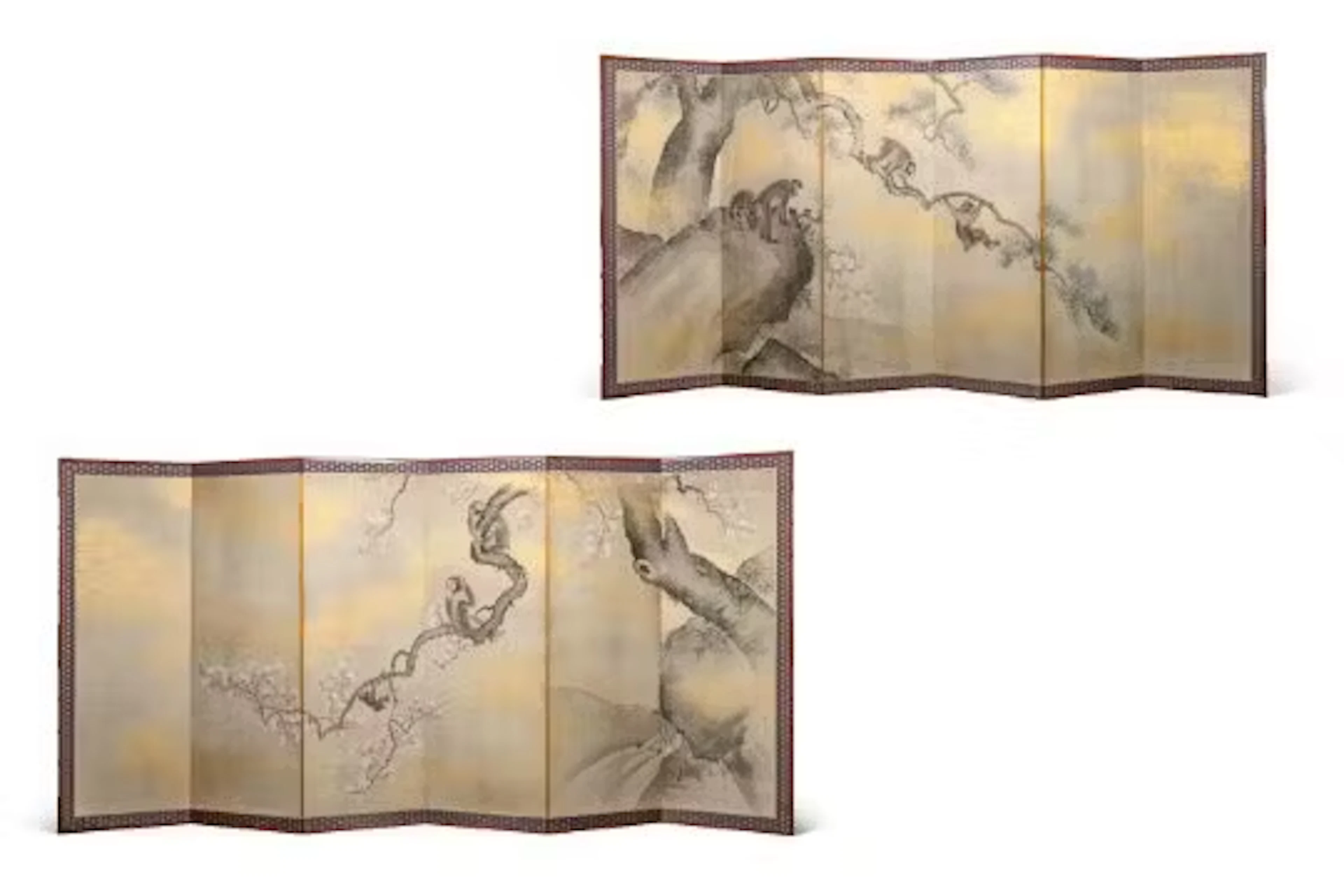 After Mori Sosen: A Pair of Japanese Six-Fold Byobu