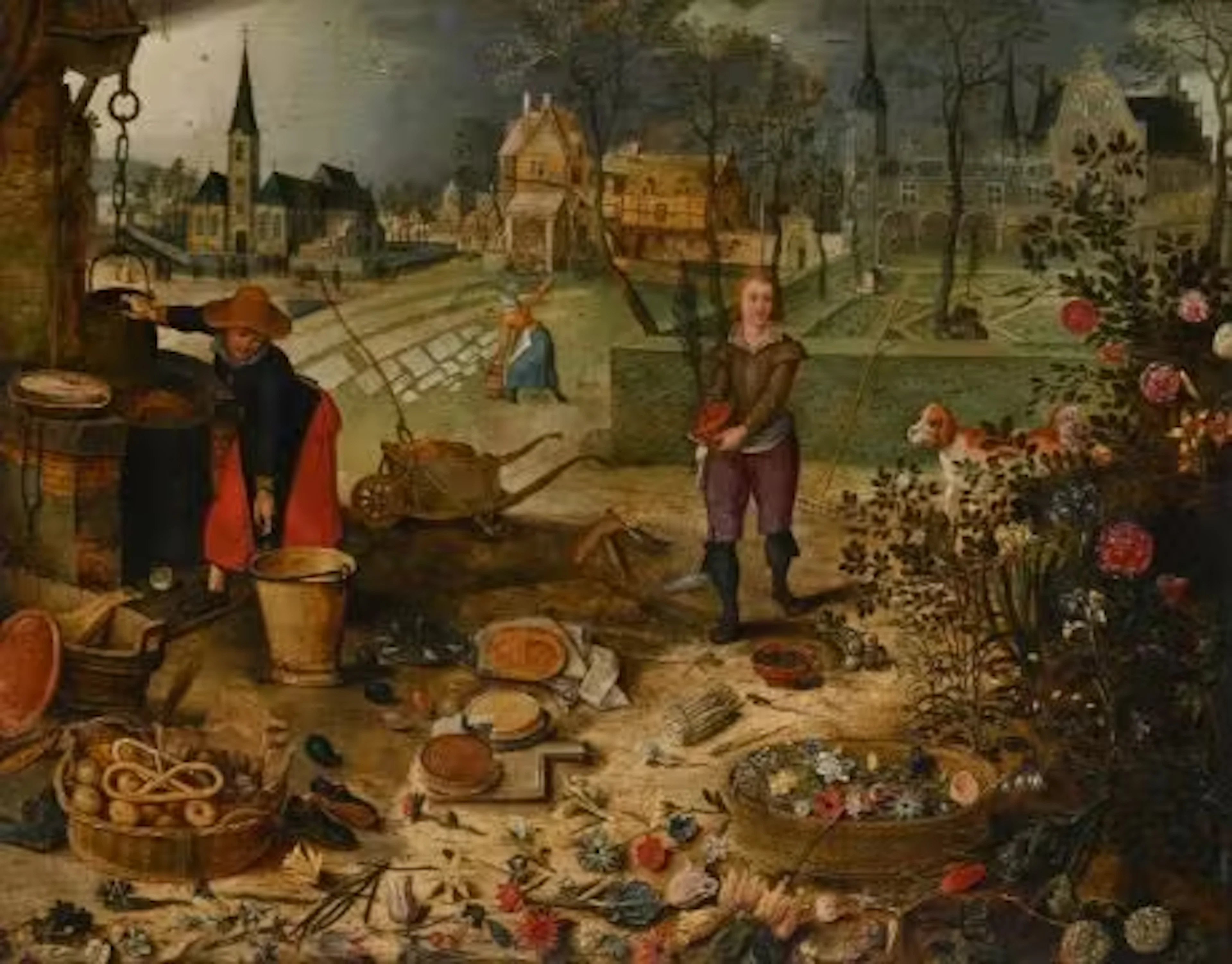 SEBASTIAN VRANCX AND STUDIO (BELGIAN 1573 - 1647), ALLEGORY OF SPRING