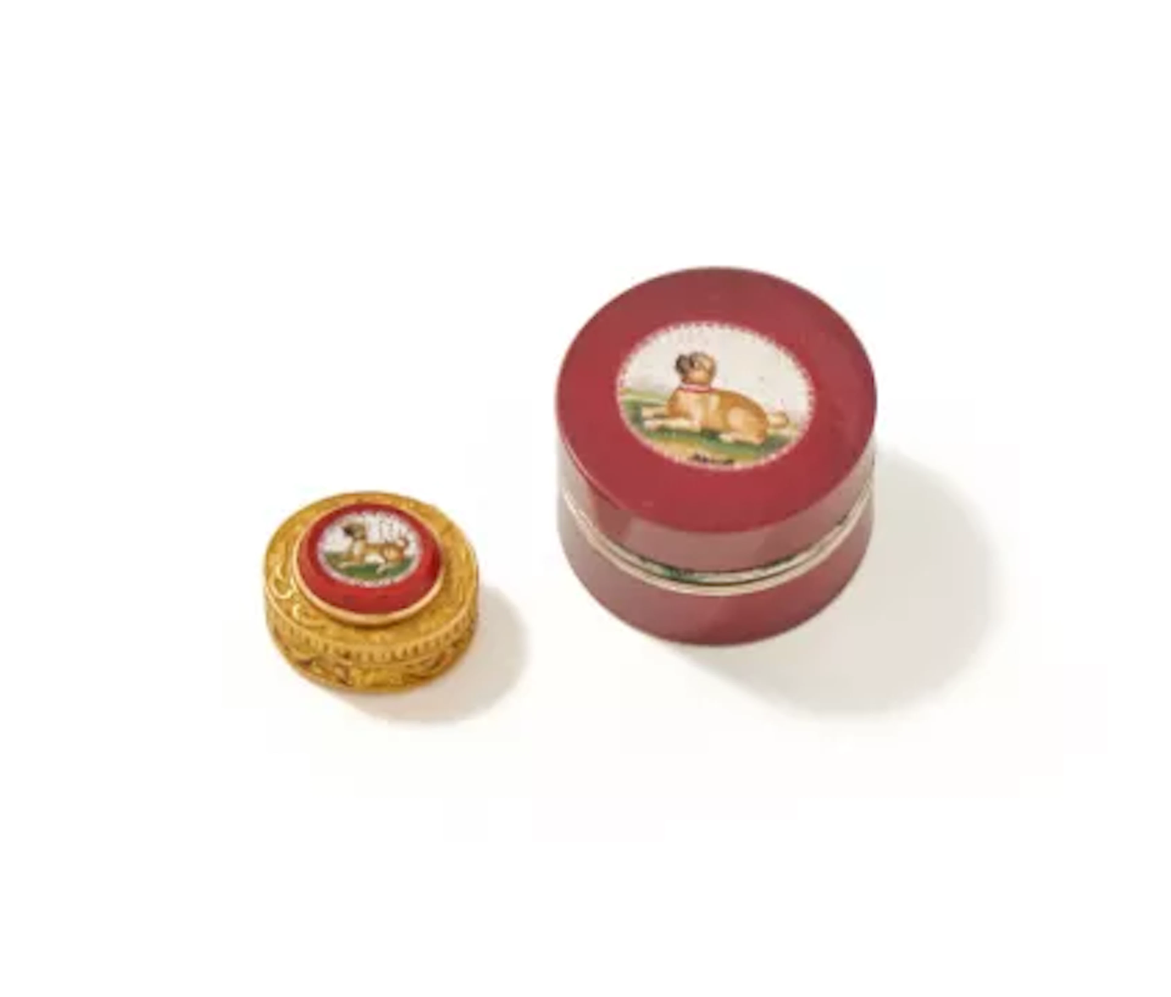 A FRENCH GOLD AND MICROMOSAIC VINAIGRETTE AND AN ITALIAN SILVER AND