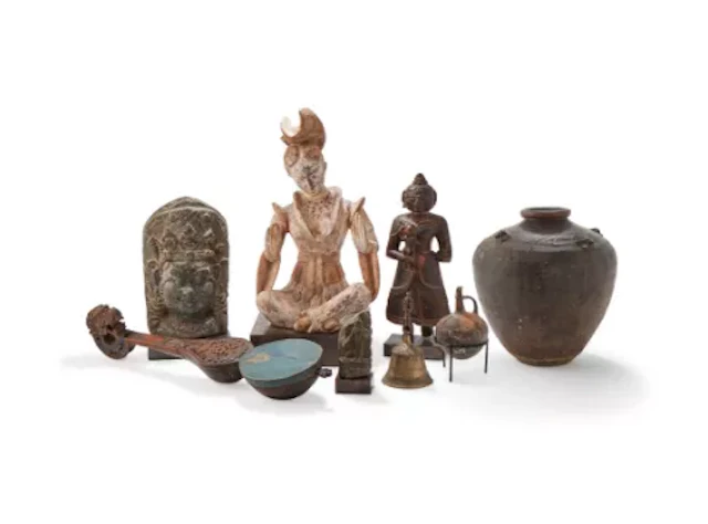A group of assorted largely Tibetan and Indian items