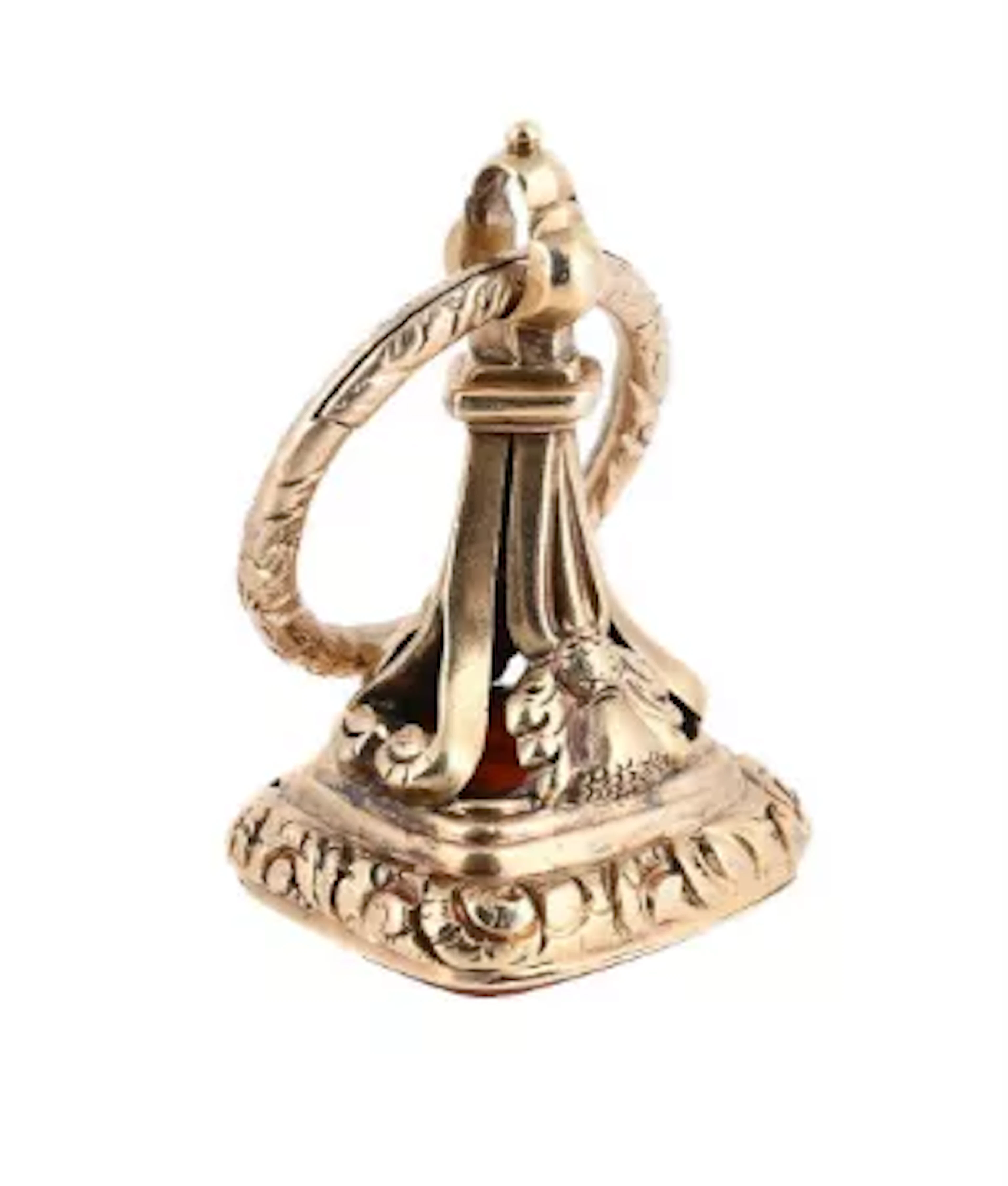 A GEORGE IV/WILLIAM IV GOLD MOUNTED CORNELIAN SEAL