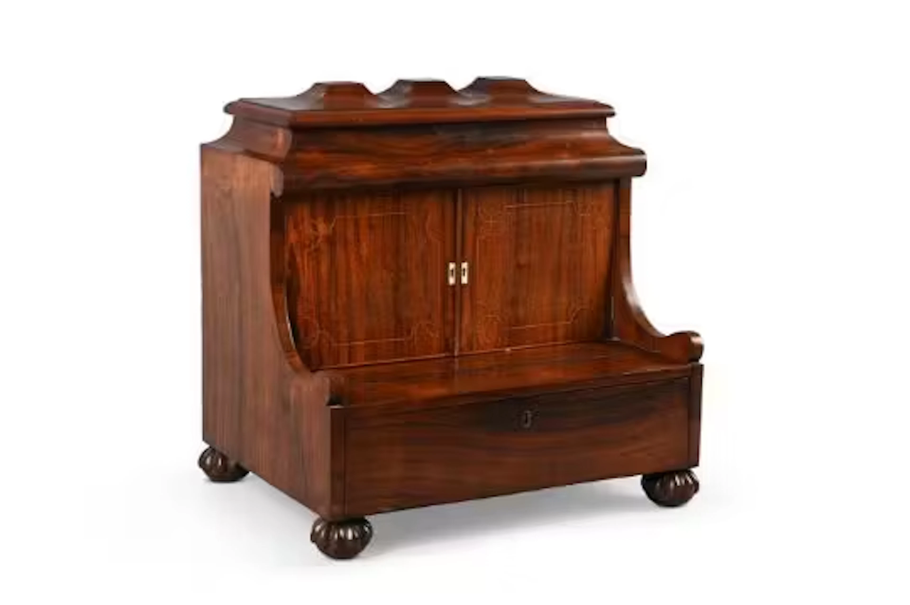 Y A RARE REGENCY ROSEWOOD COMPENDIUM TABLE DESK, BY REEVES AND WOODYER