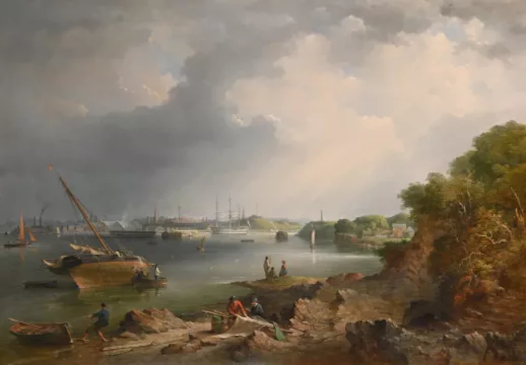 RICHARD BRYDGES BEECHEY (BRITISH 1808 - 1895), LOW TIDE, THE NAVAL