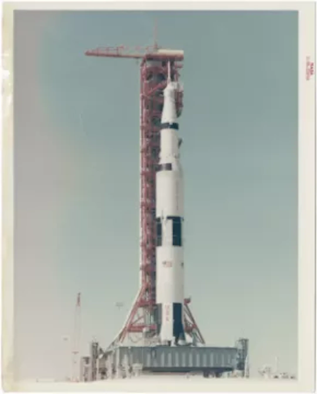 [Apollo 10] THE GIANT SATURN V ROLLS TOWARD THE PAD FOR ITS PATHFINDER