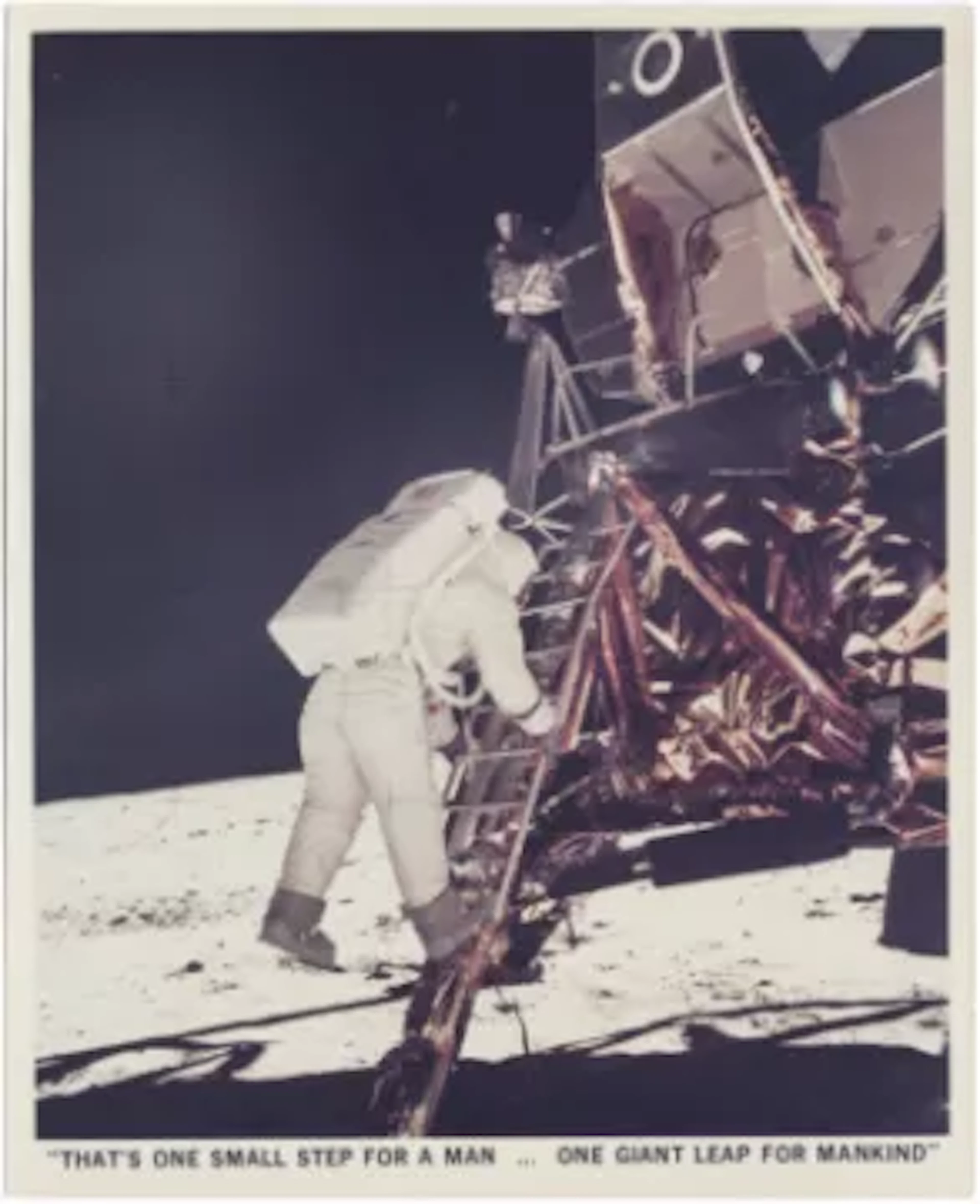 [Apollo 11] "THAT'S ONE SMALL STEP FOR A MAN": BUZZ ALDRIN CLIMBING