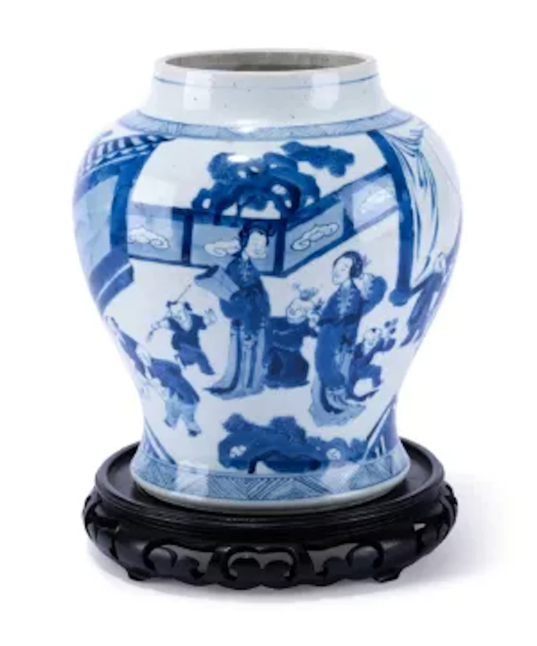 A Chinese blue and white porcelain vase, Kangxi (1662-1722)