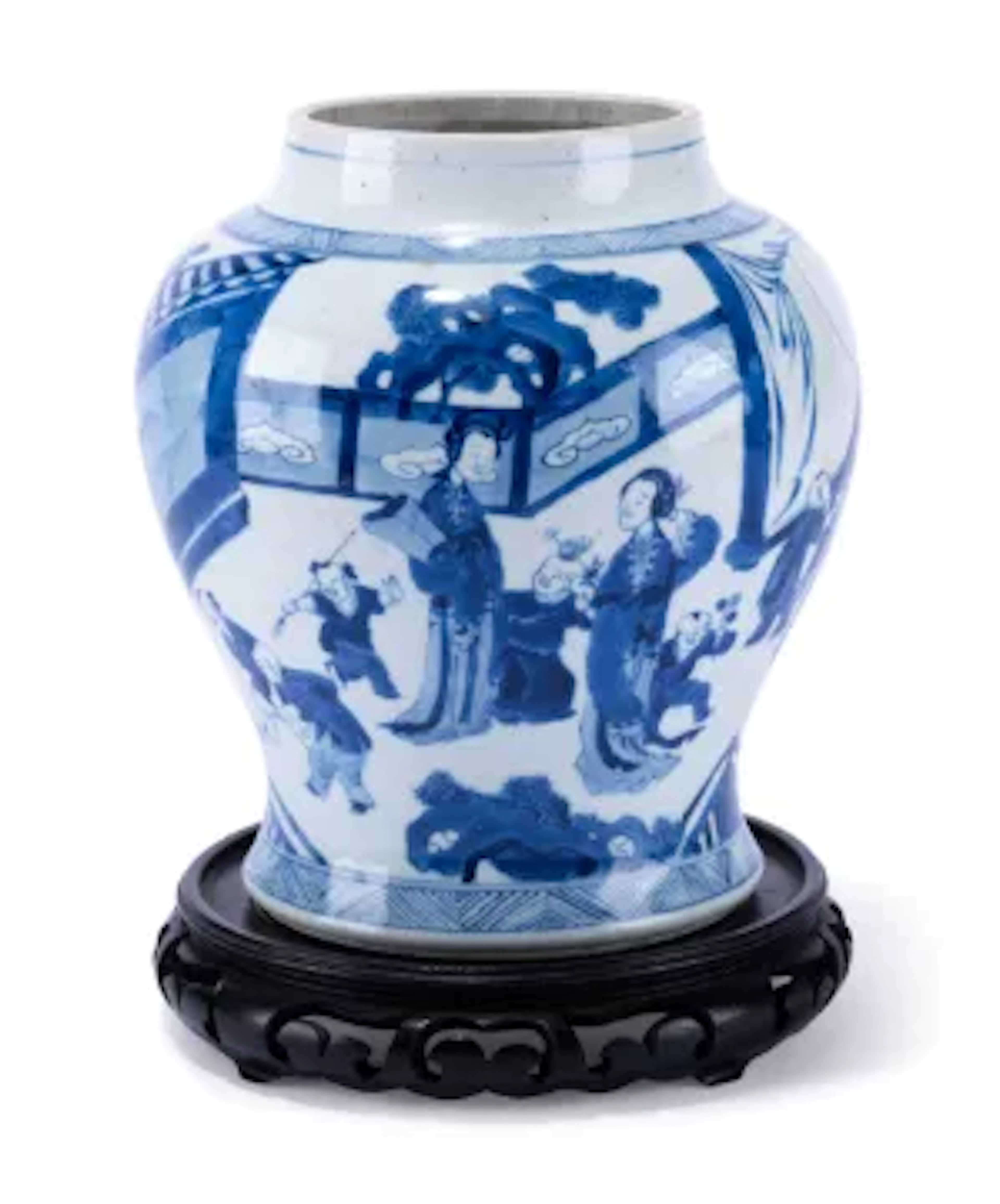 A Chinese blue and white porcelain vase, Kangxi (1662-1722)