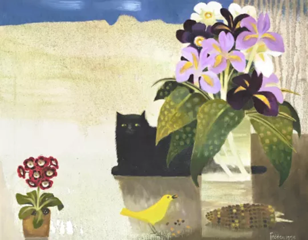 λ MARY FEDDEN (BRITISH 1915-2012), CAT AND CANARY