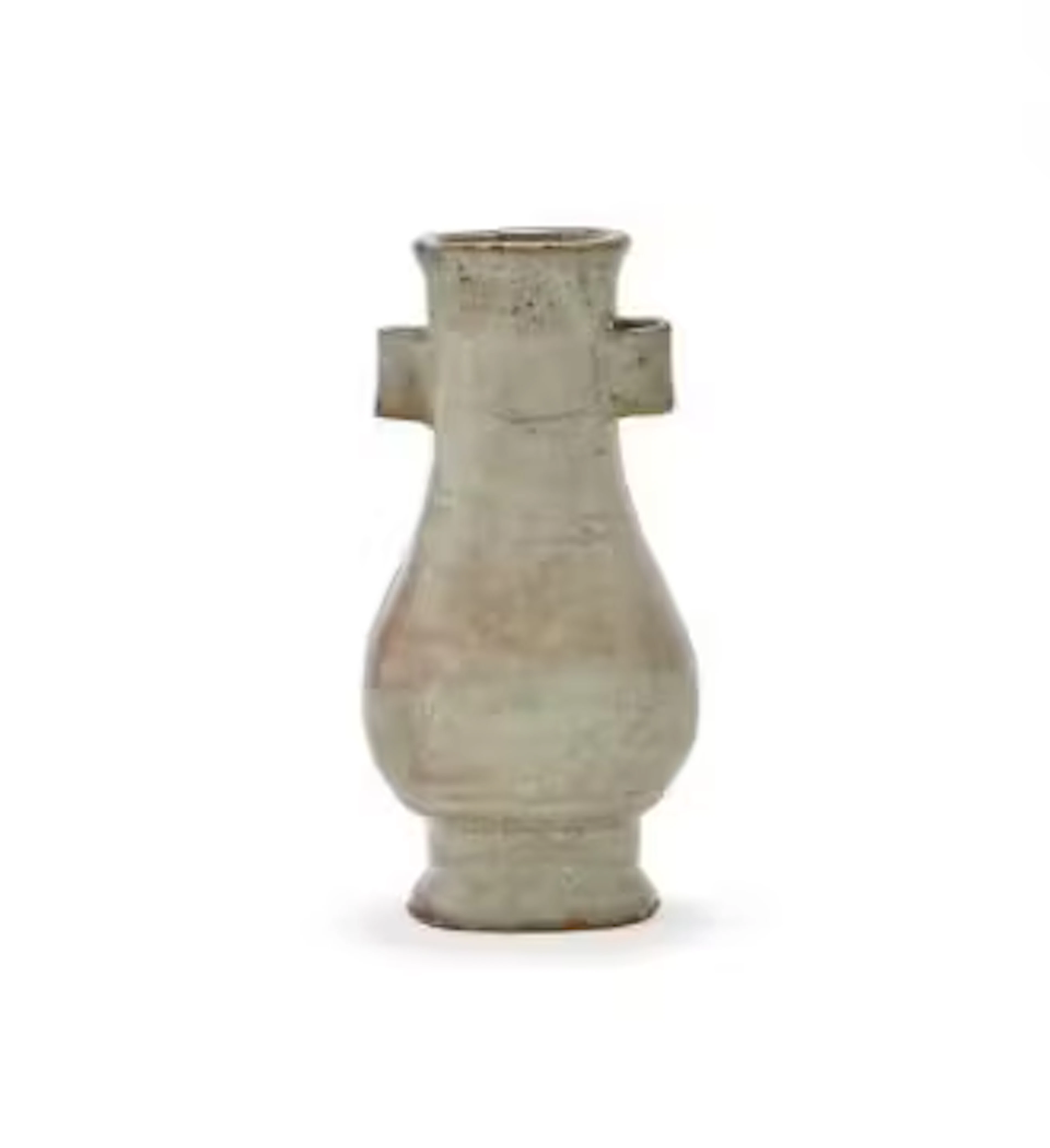 A celadon-glazed Guan type hu vase
