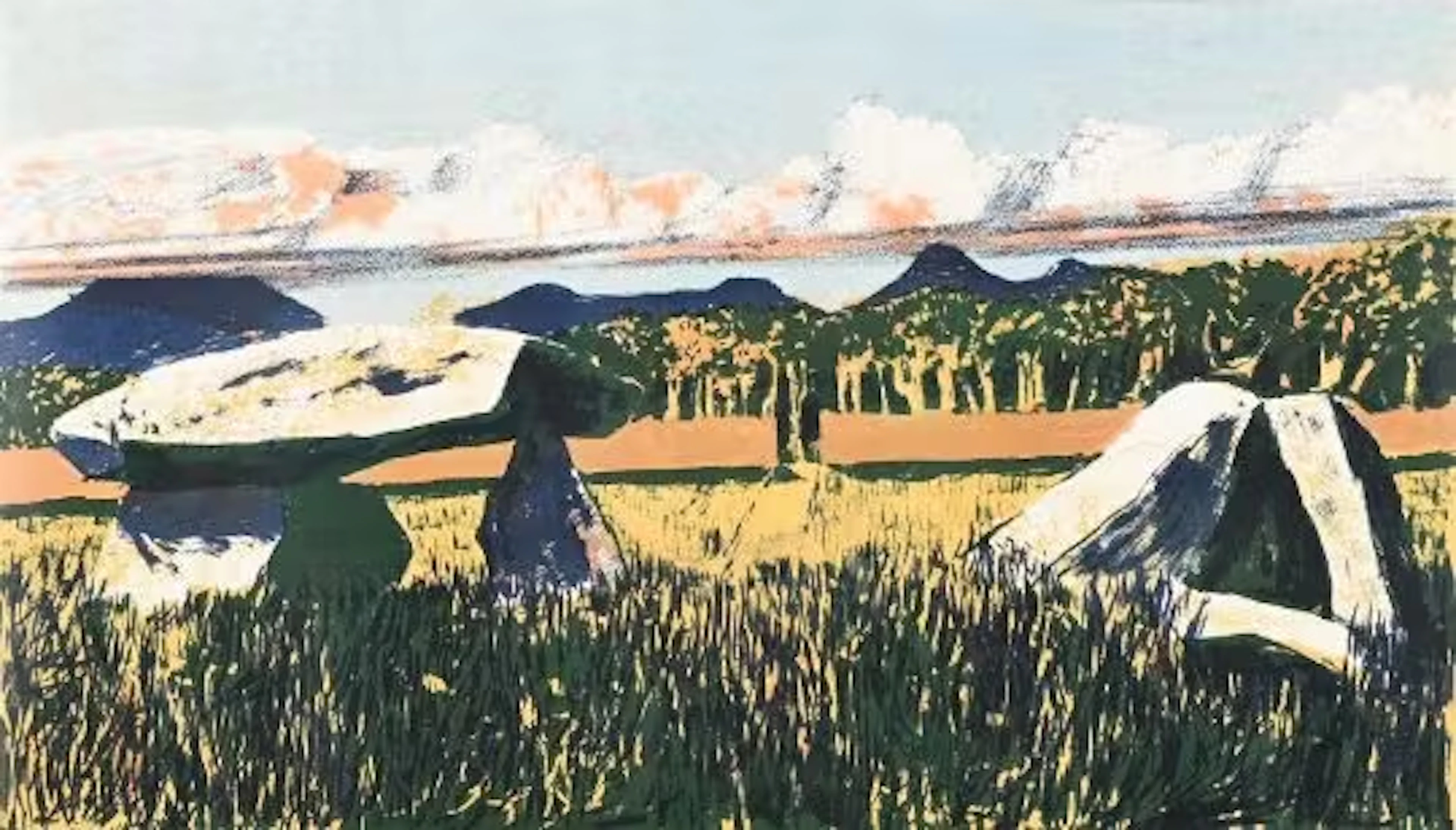 BRITISH SCHOOL (20TH CENTURY), ROCK FORMATIONS, LANDSCAPE