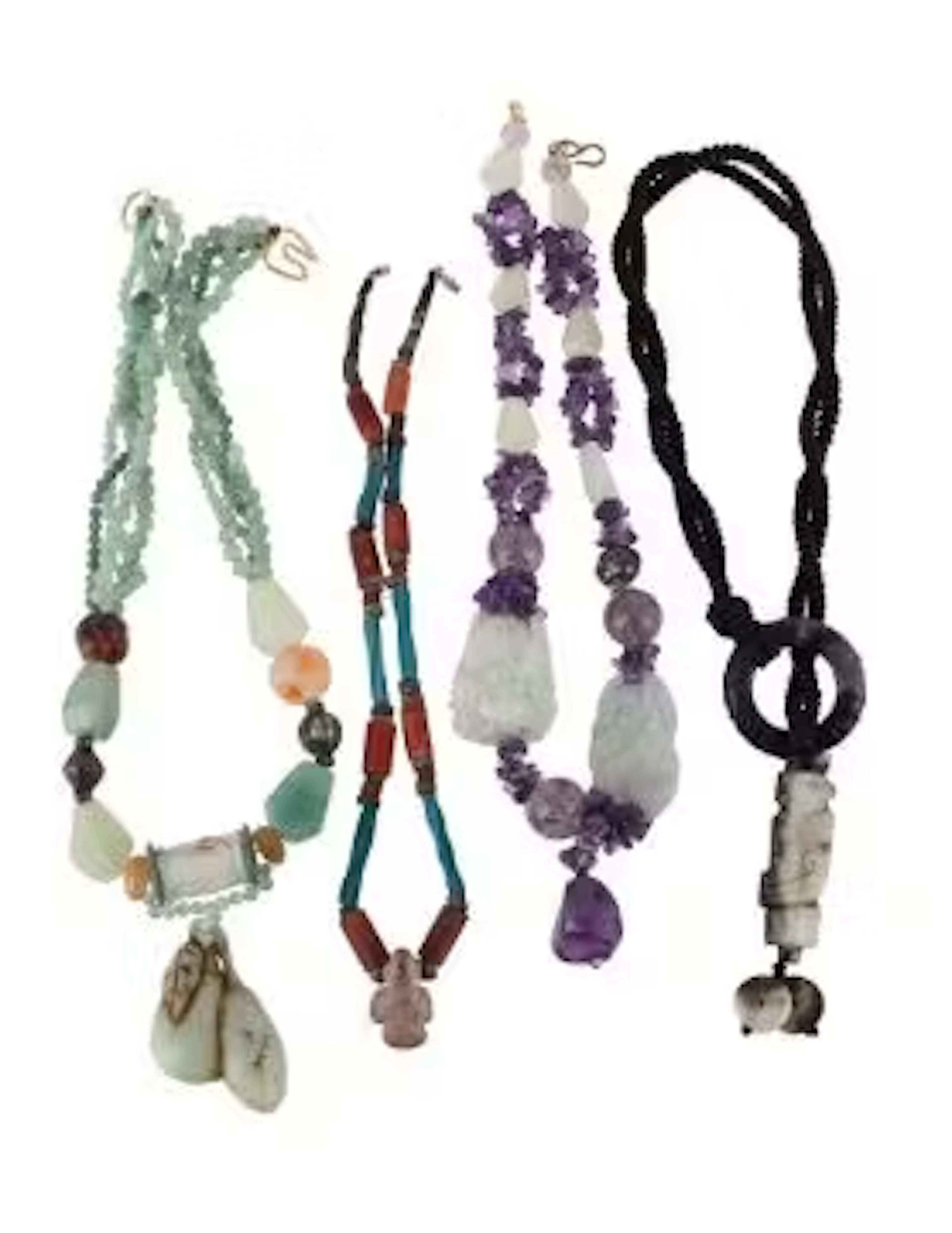 A COLLECTION OF FOUR NECKLACES