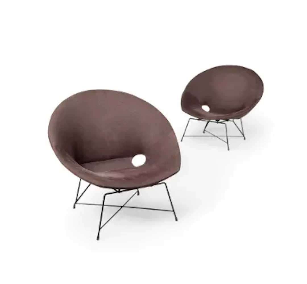 A PAIR OF LOUNGE CHAIRS IN THE MANNER OF AUGUSTO BOZZI (ITALIAN, 1924-1982)
