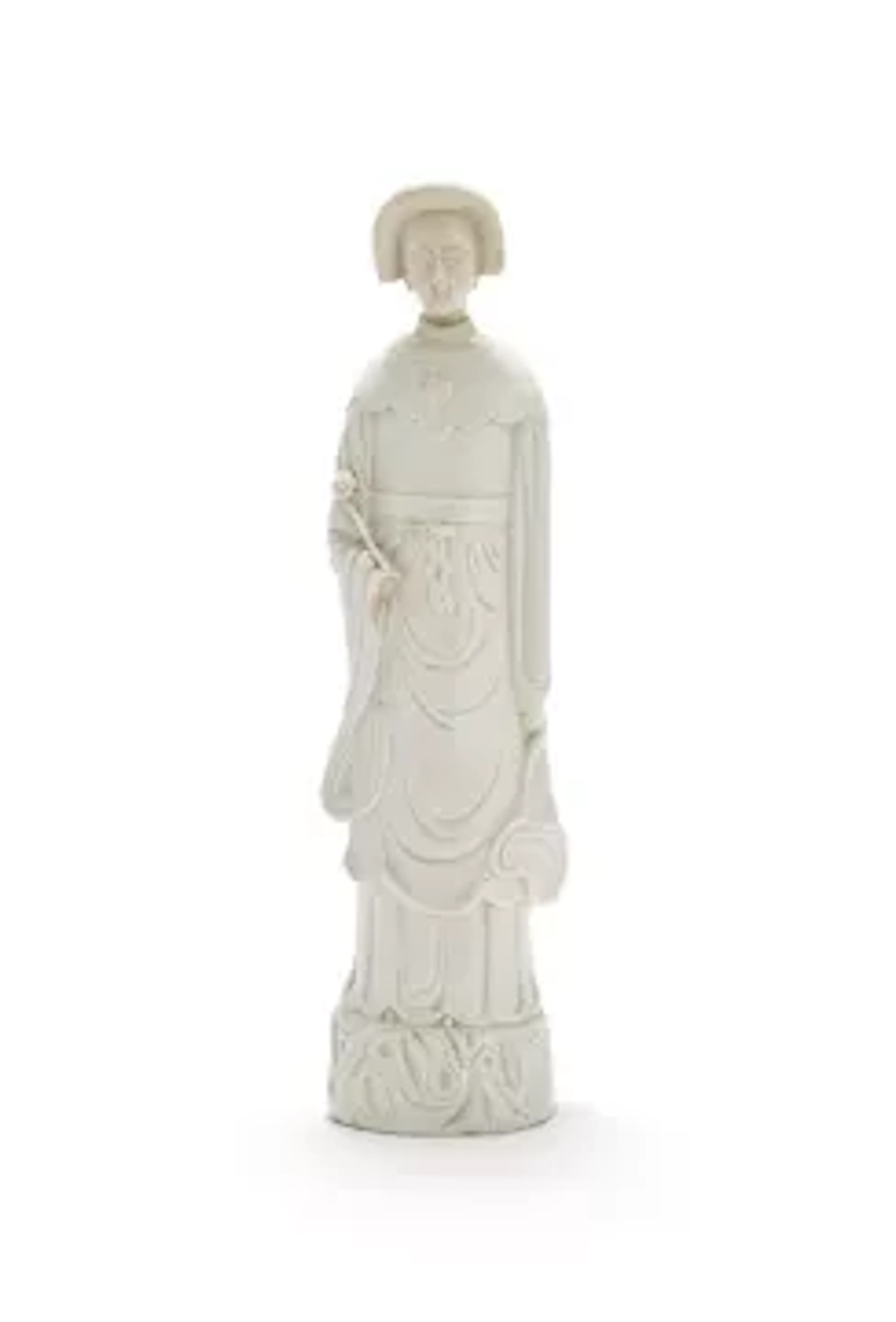 A Chinese dehua porcelain figure of a standing guanyin, 18th century