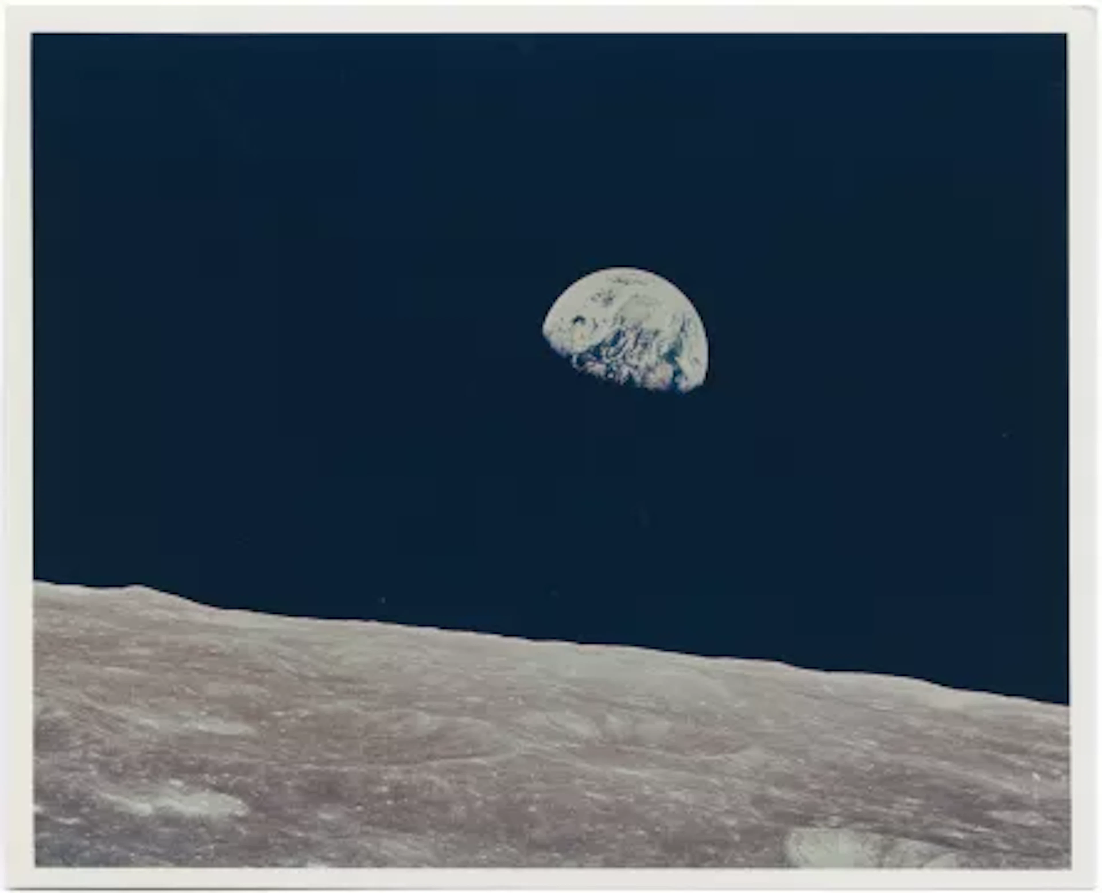 [Apollo 8] EARTHRISE: THE ICONIC FIRST COLOUR PHOTOGRAPH OF EARTHRISE