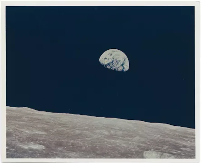 [Apollo 8] EARTHRISE: THE ICONIC FIRST COLOUR PHOTOGRAPH OF EARTHRISE