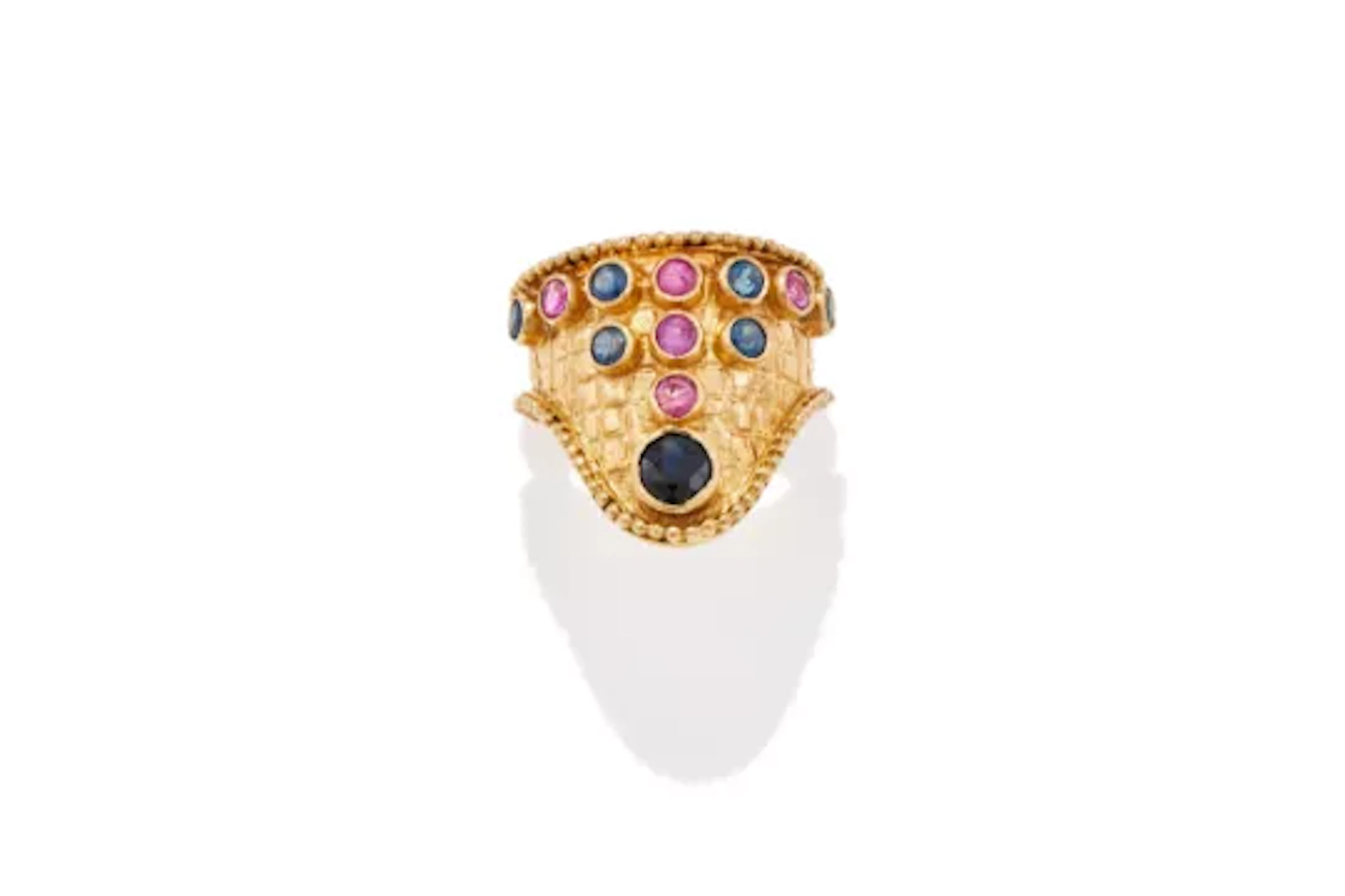 ZOLOTAS, A RUBY AND SAPPHIRE DRESS RING