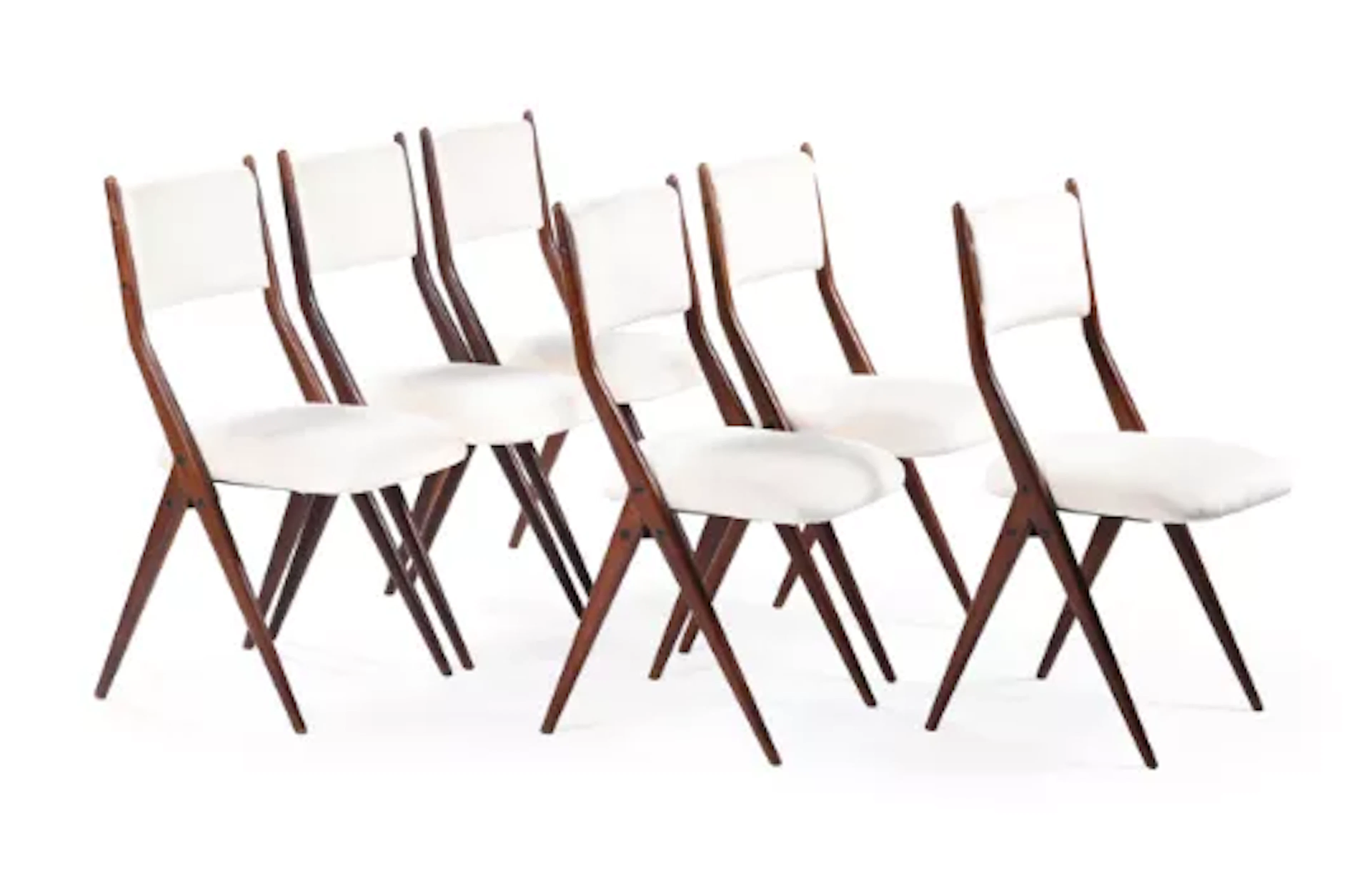 GAETANO AND ALESSANDRO BESANA (ITALIAN), SIX 'TAMIGI' DINING CHAIRS, CIRCA 1960