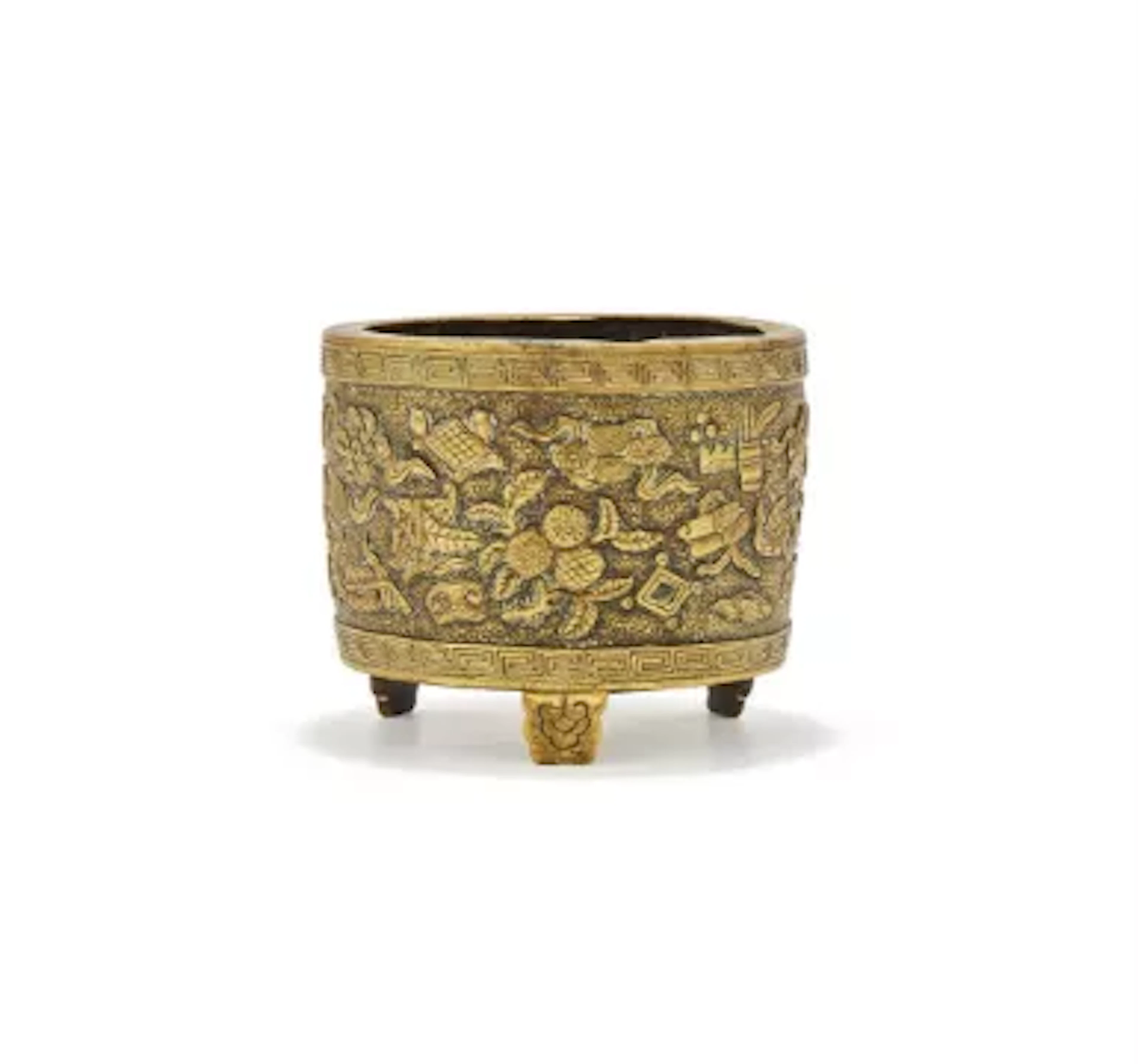 A Chinese bronze tripod censer