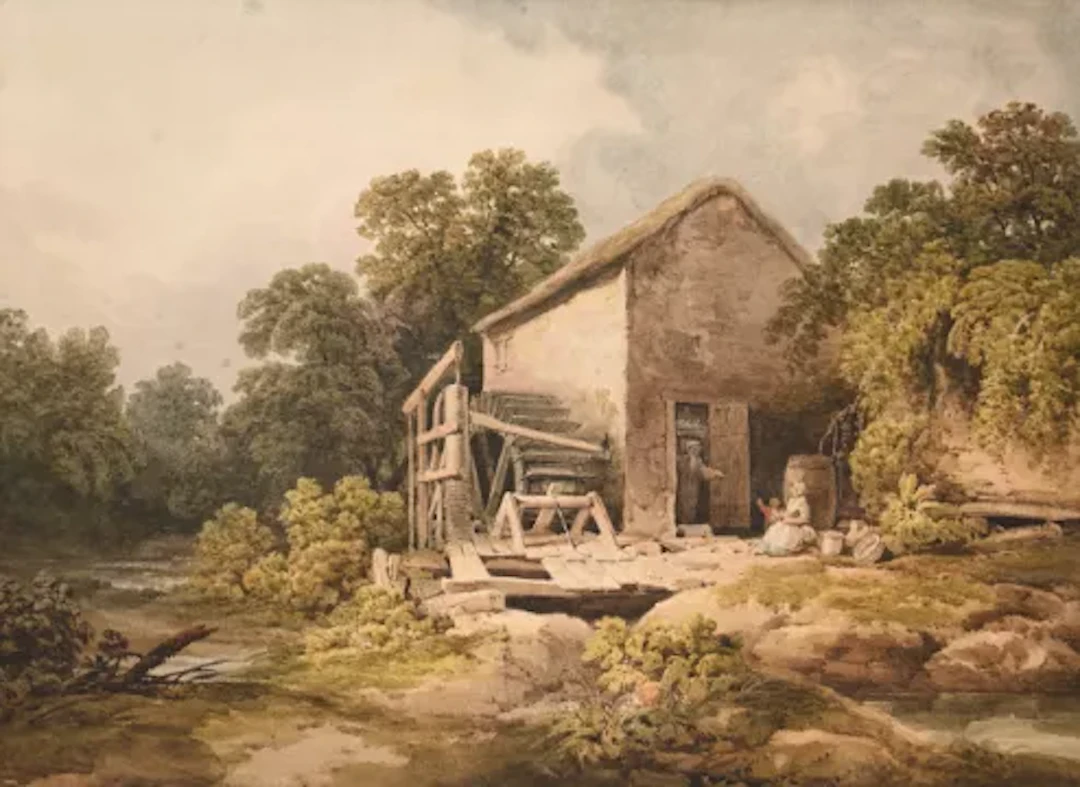 FRANCIS NICHOLSON (BRITISH 1753-1844), A PAPER MILL NEAR RICHMOND, YORKSHIRE