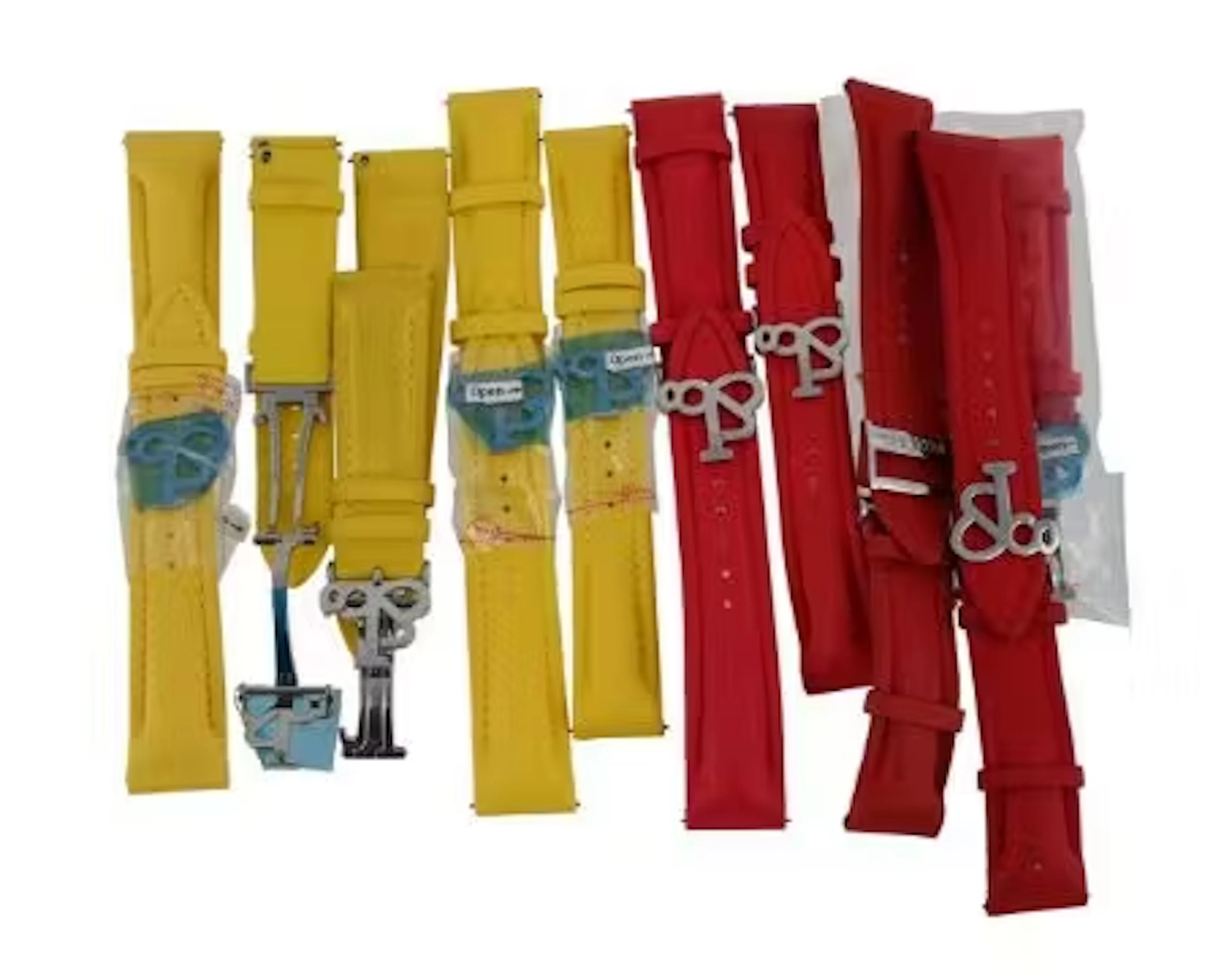 JACOB & CO., TEN RUBBER WATCH STRAPS