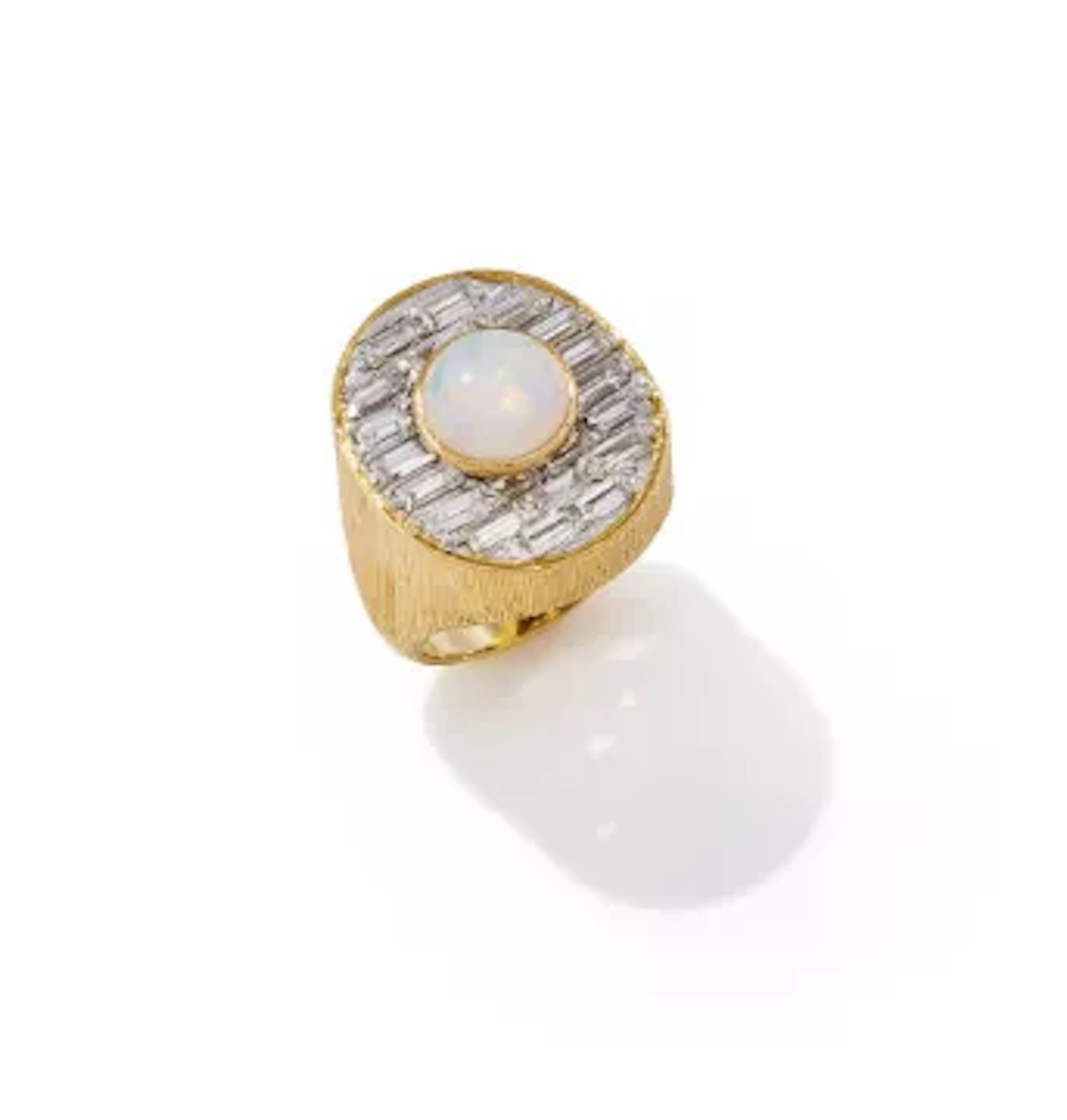ANN SOPHIA MADELINE BUZZARD, AN OPAL AND DIAMOND DRESS RING