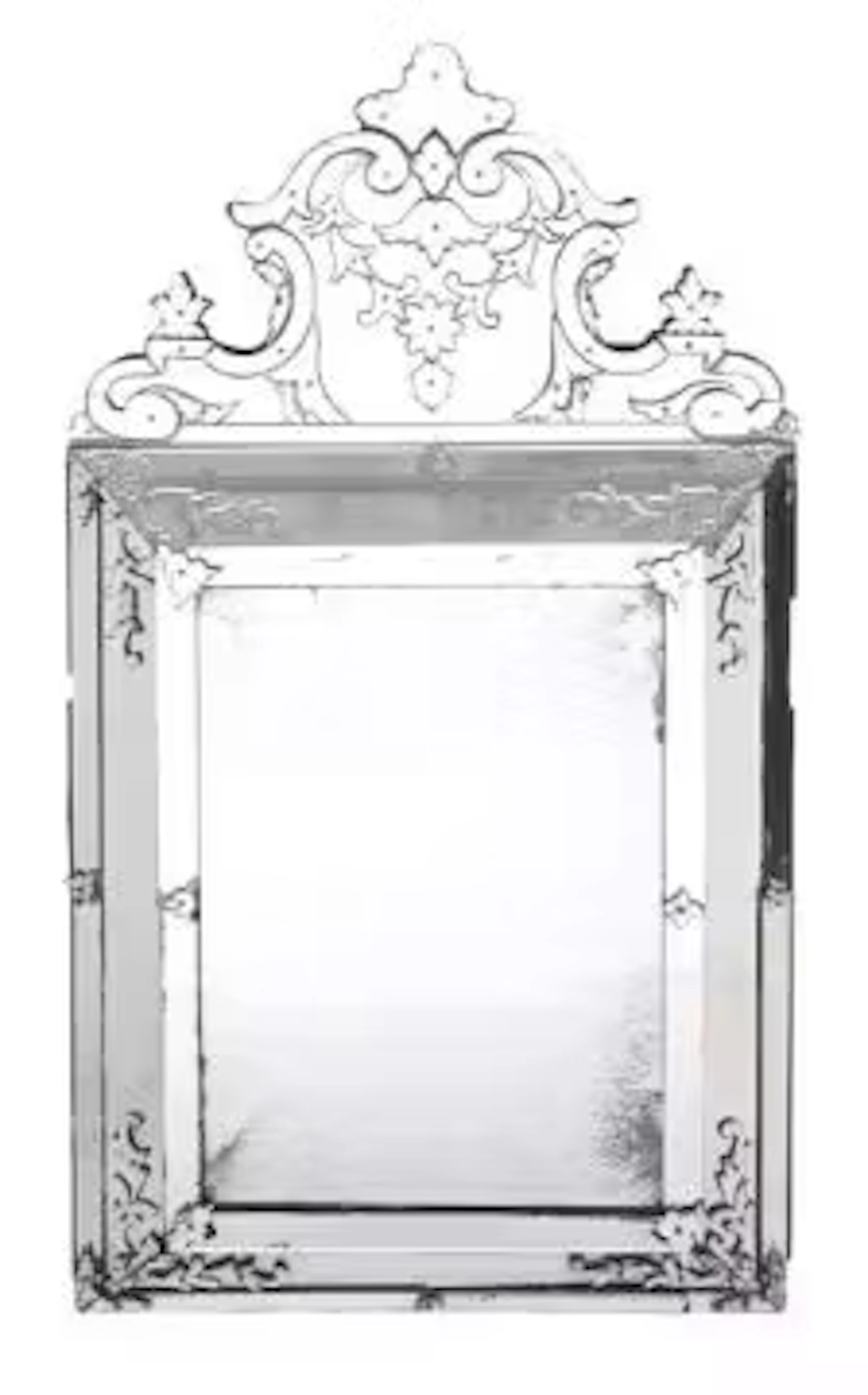 A VENETIAN CLEAR GLASS MARGINAL WALL MIRROR, LATE 19TH CENTURY