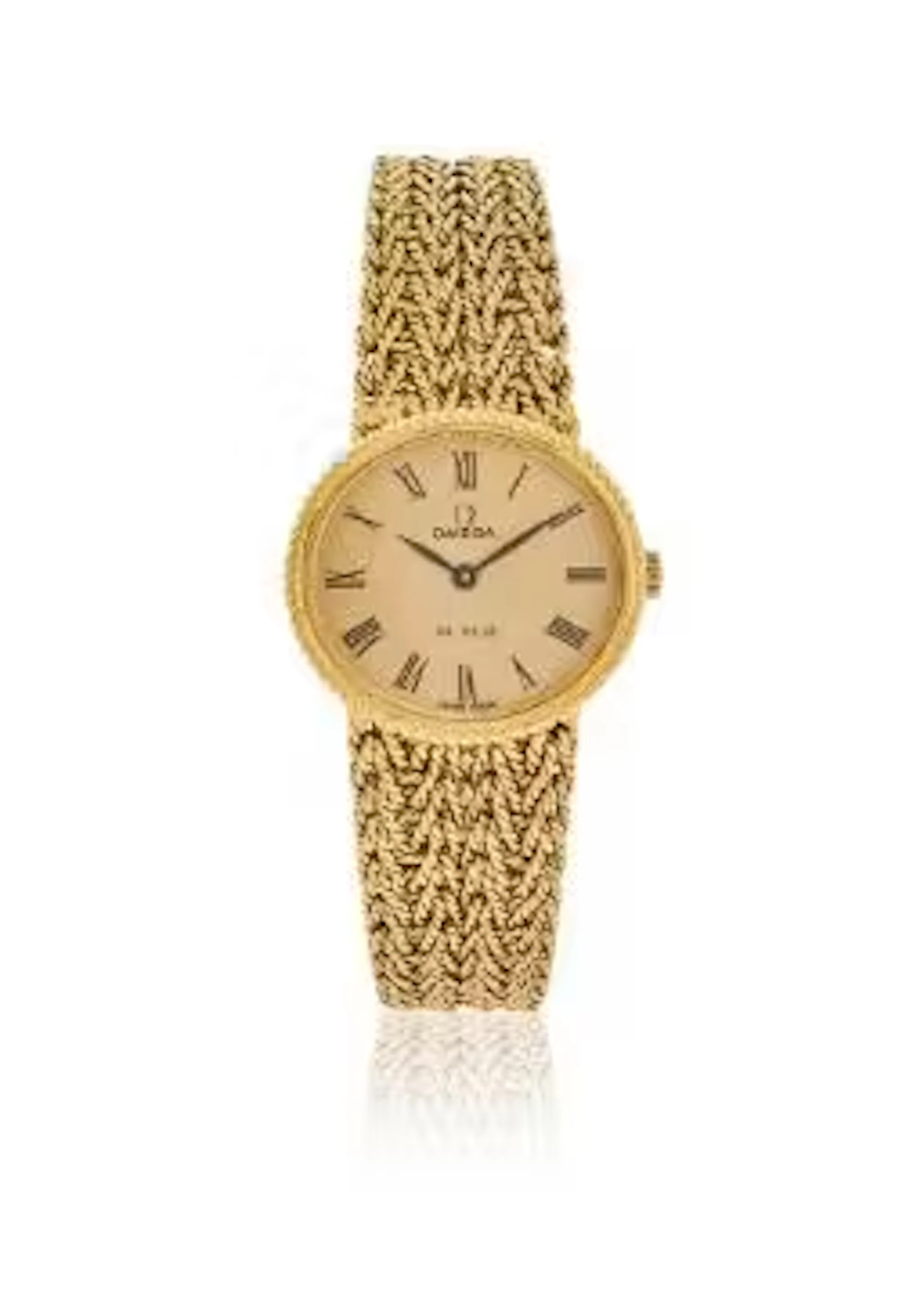OMEGA, DE VILLE, A LADY'S 18 CARAT GOLD BRACELET WATCH