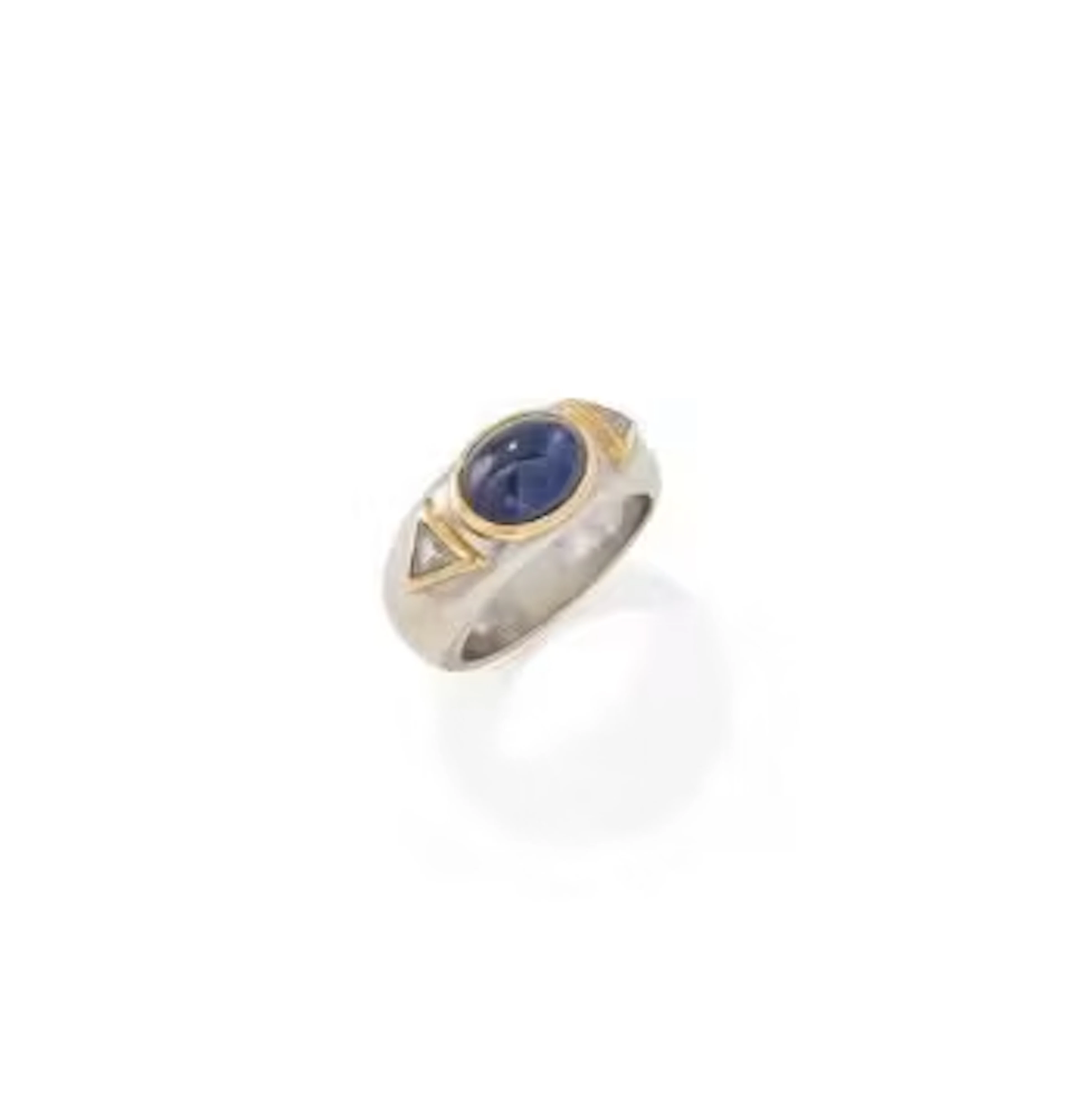 LEO DE VROOMEN, A SAPPHIRE AND DIAMOND RING