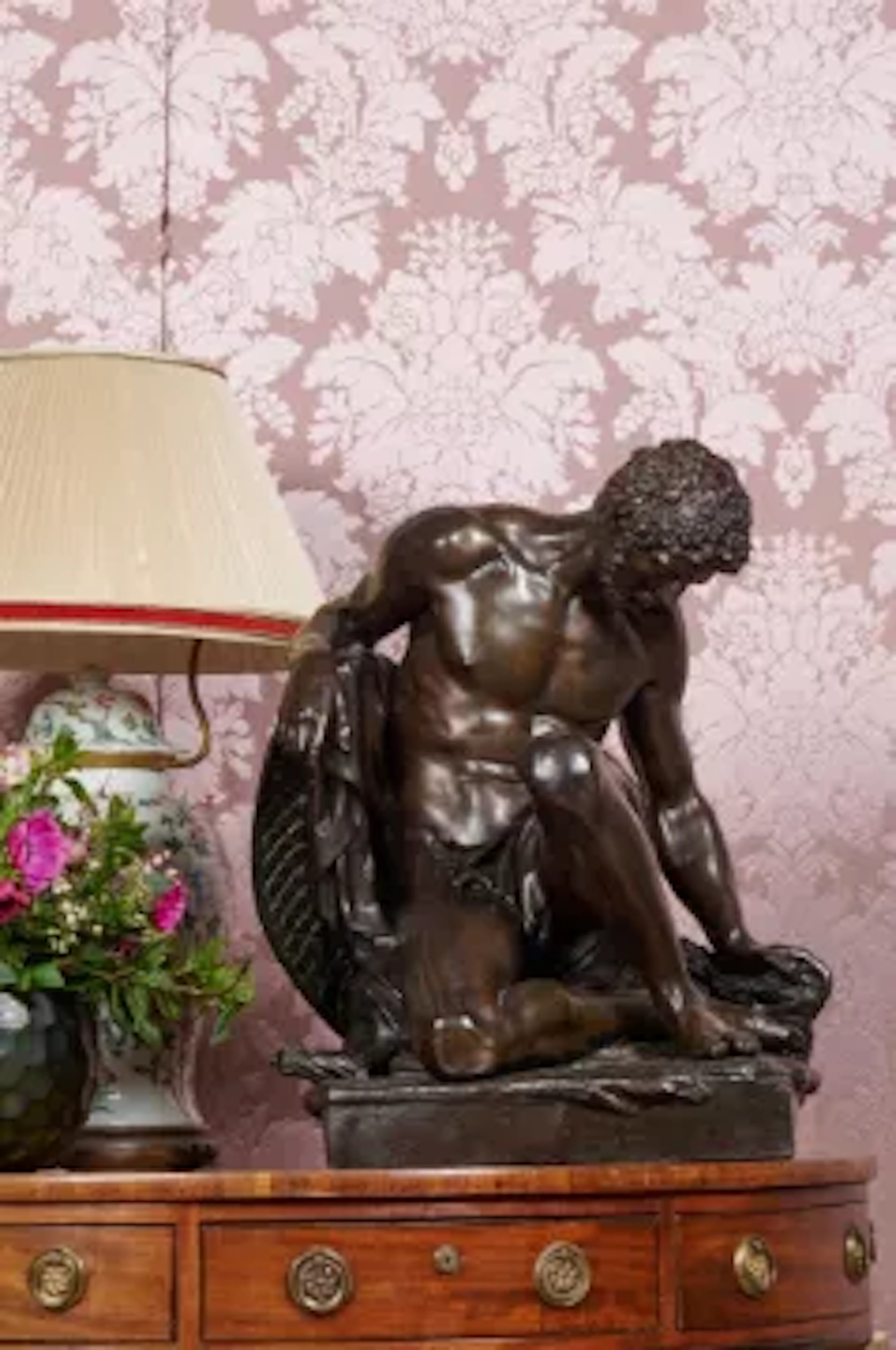 AFTER PIERRE JULIEN (1731-1804), A LARGE BRONZE FIGURE OR A GLADIATOR