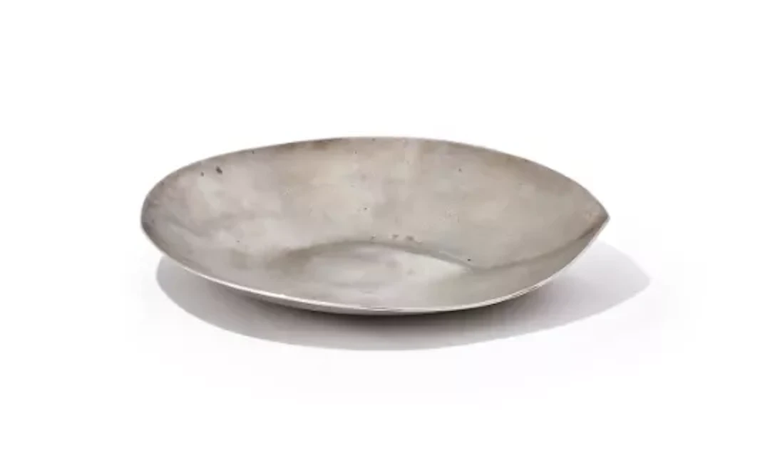 HERMÈS, A WHITE METAL OVAL BOWL
