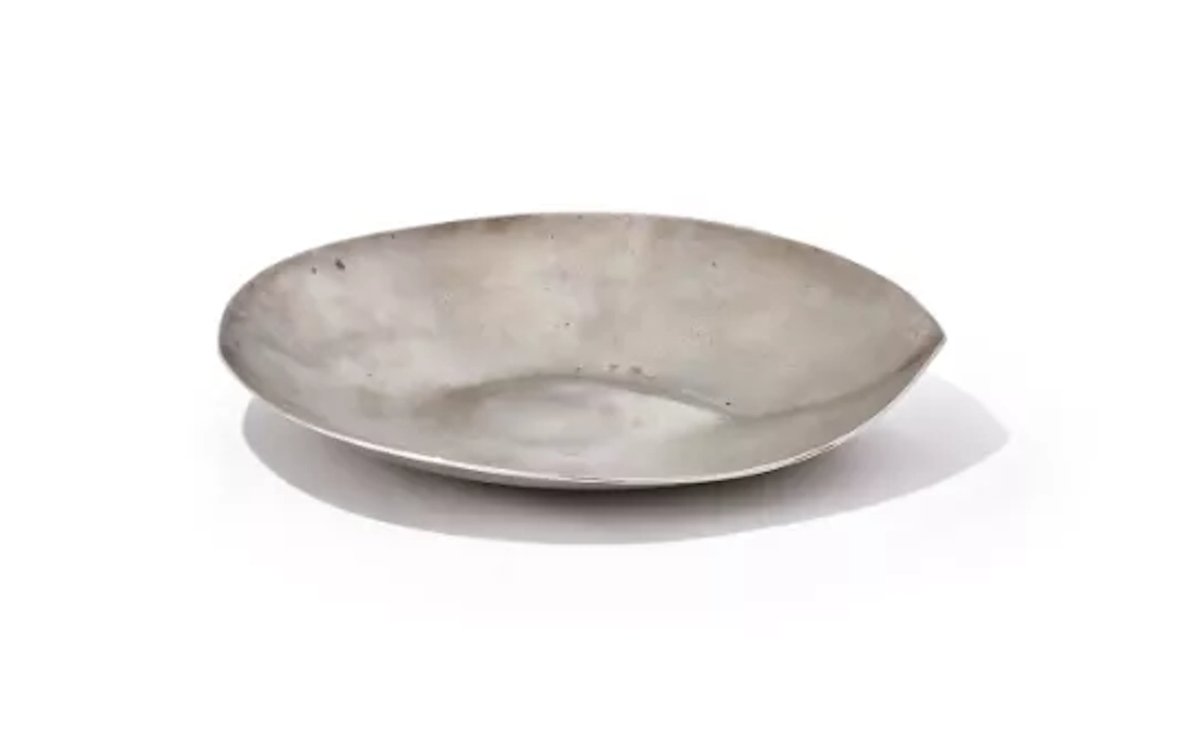 HERMÈS, A WHITE METAL OVAL BOWL
